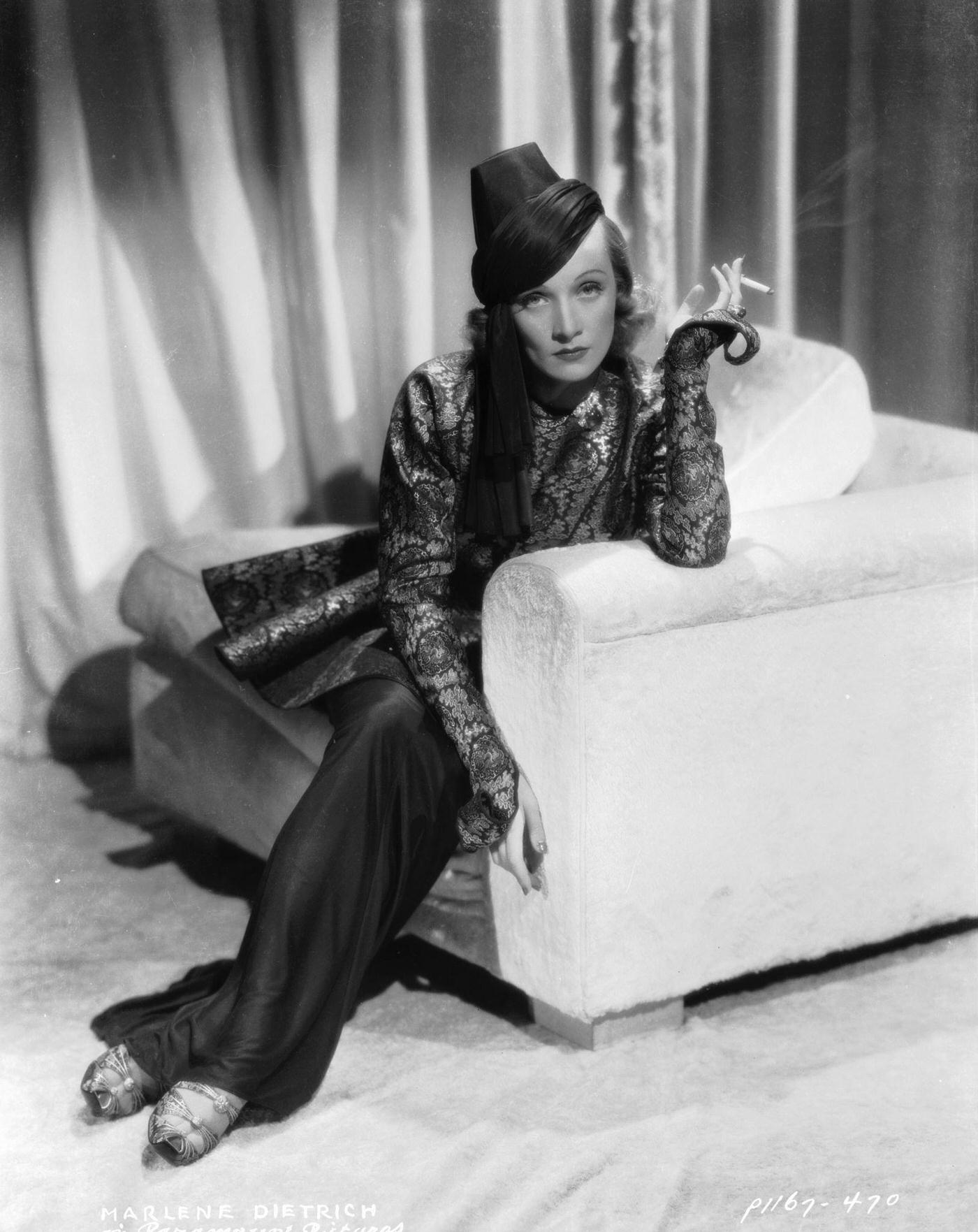 Marlene Dietrich appears in a scene from the romantic drama 'Angel' in 1937.