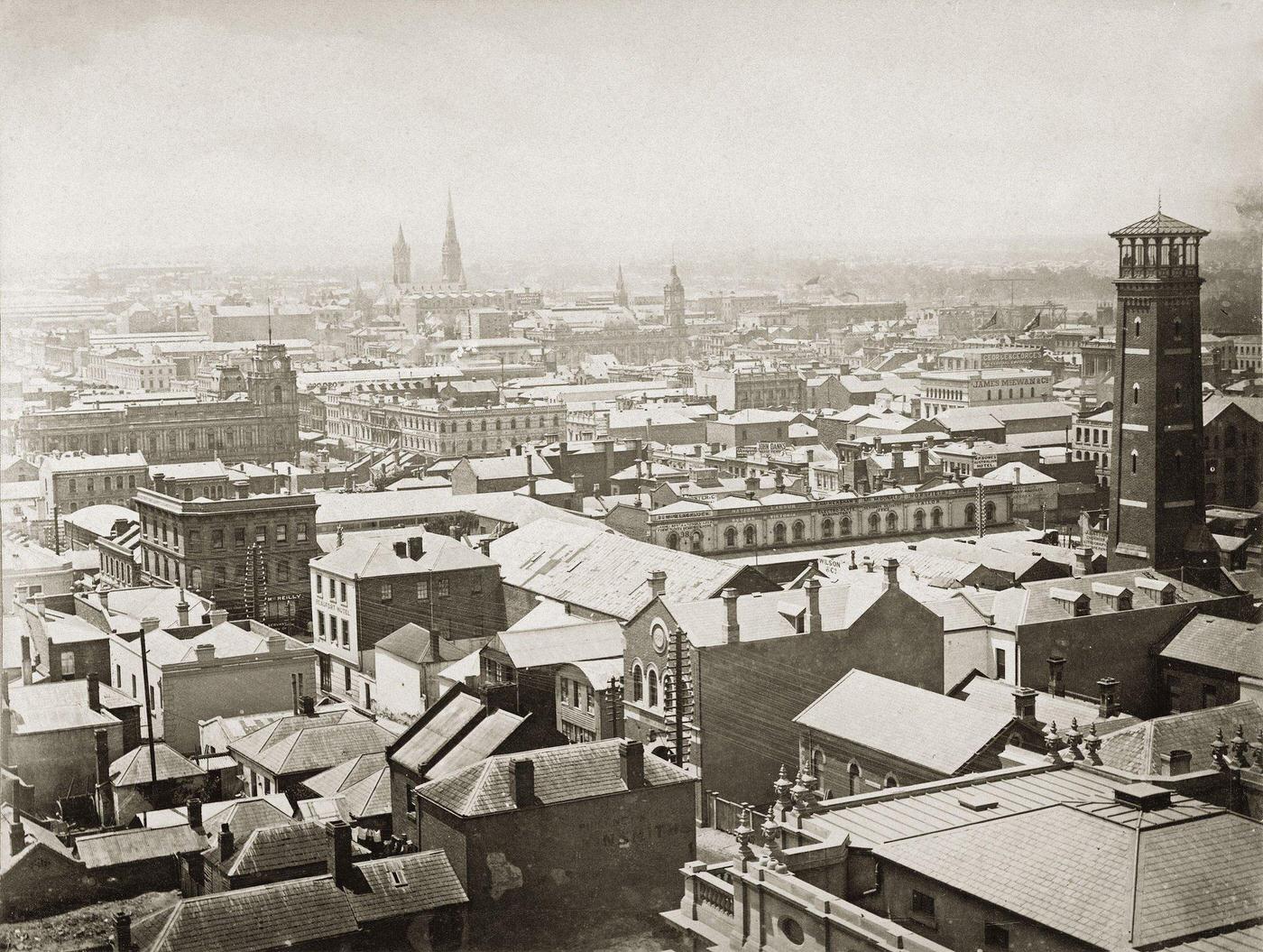 Panorama of Melbourne, 1885