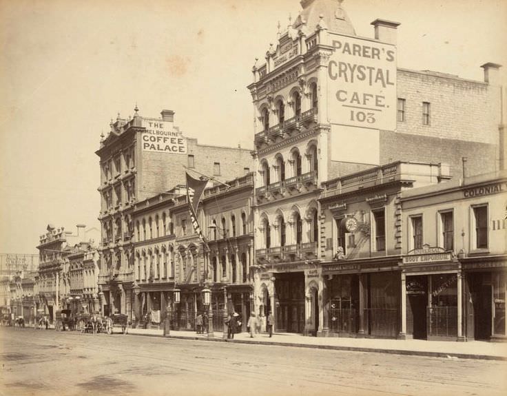 Bourke Street, Melbourne, 1888