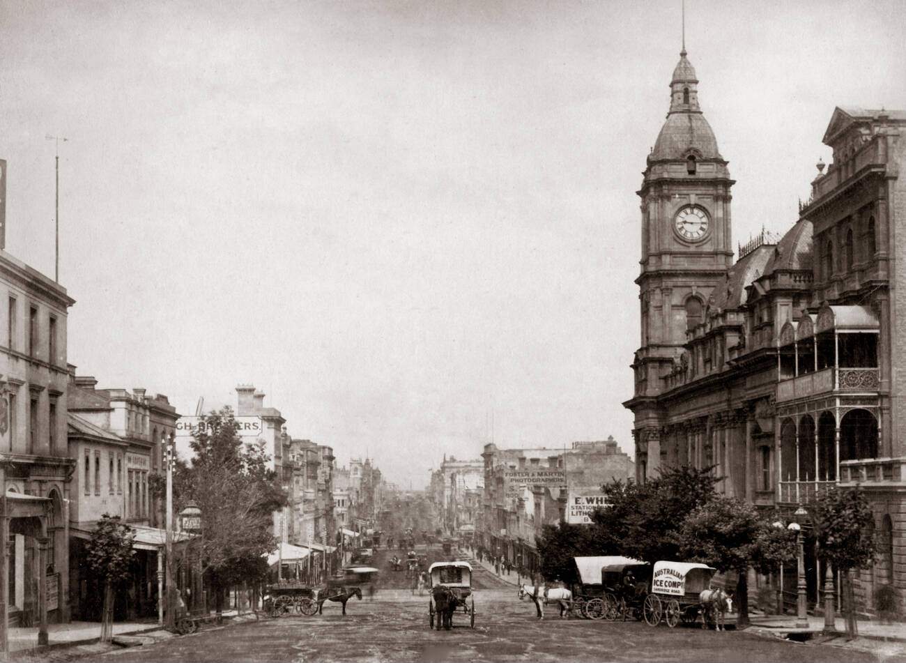 Collins Street, Melbourne, 1880s