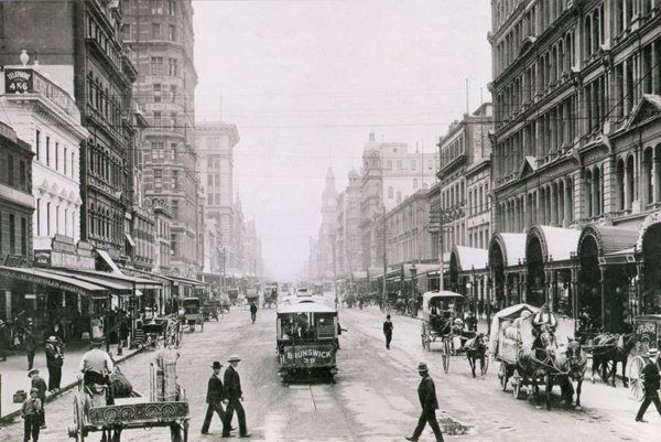 Elizabeth Street, Melbourneca, 1800s