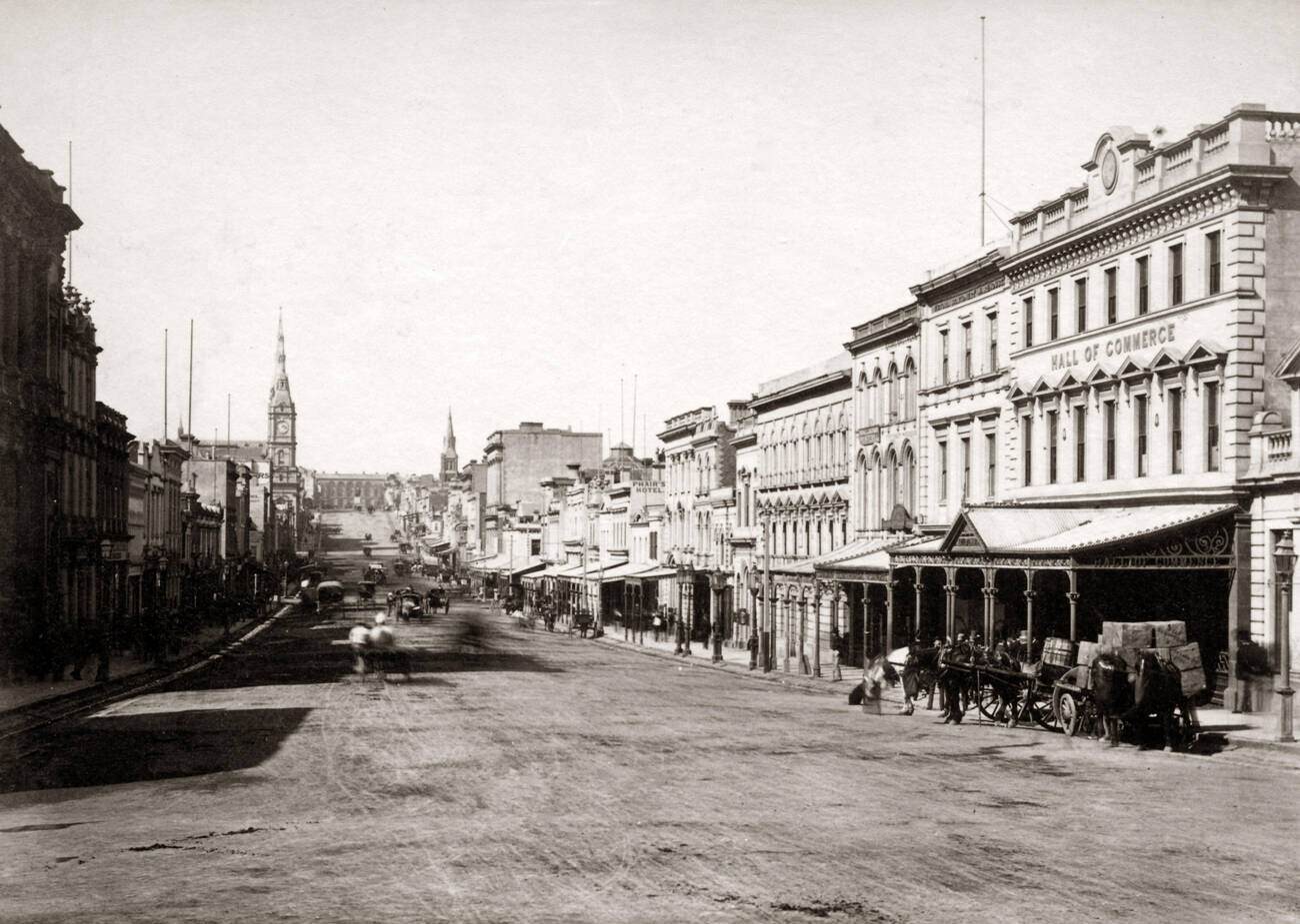 Collins Street Melbourne, 1880s