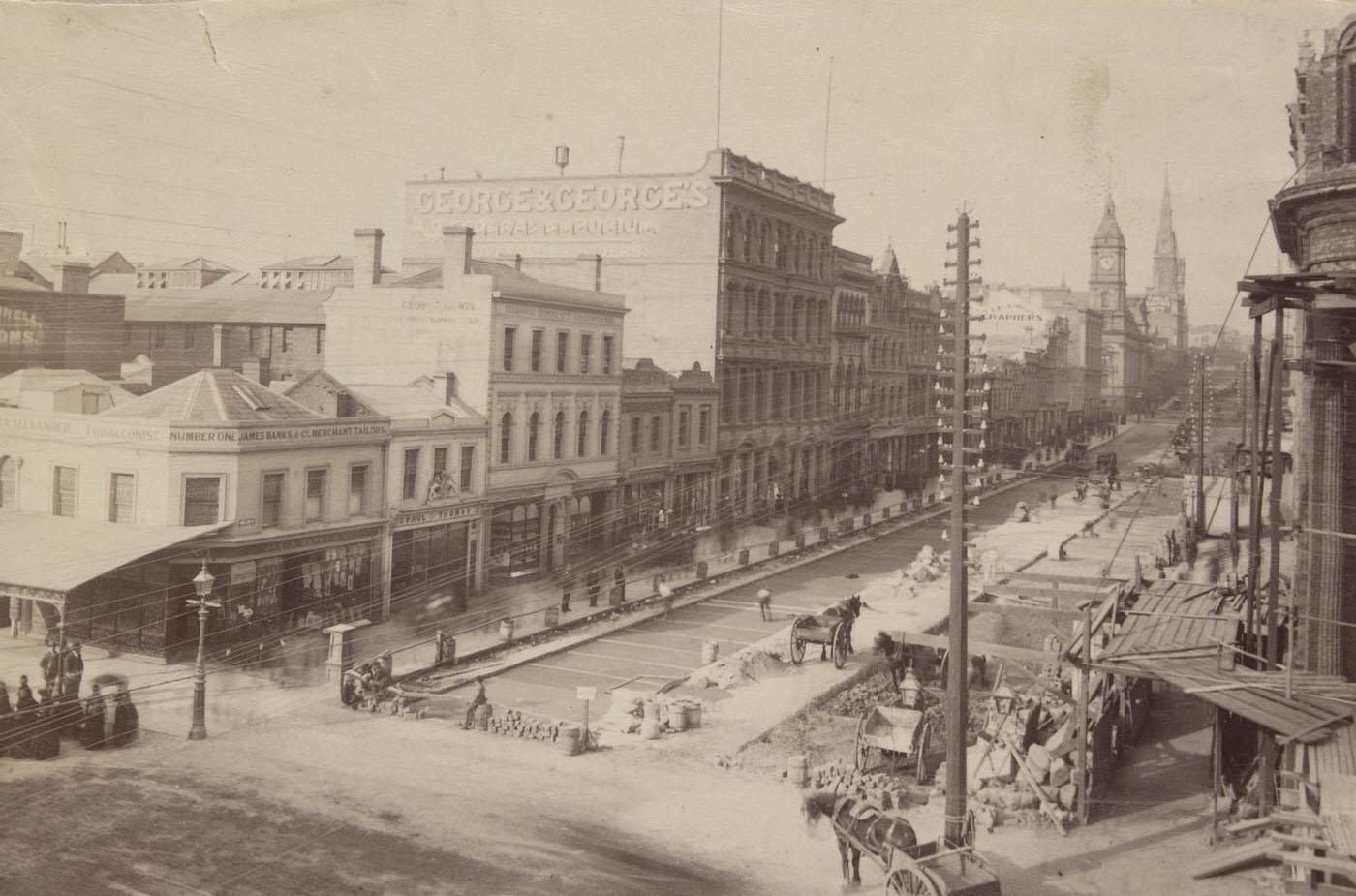 View of Collins Street East, Melbourne, 1885