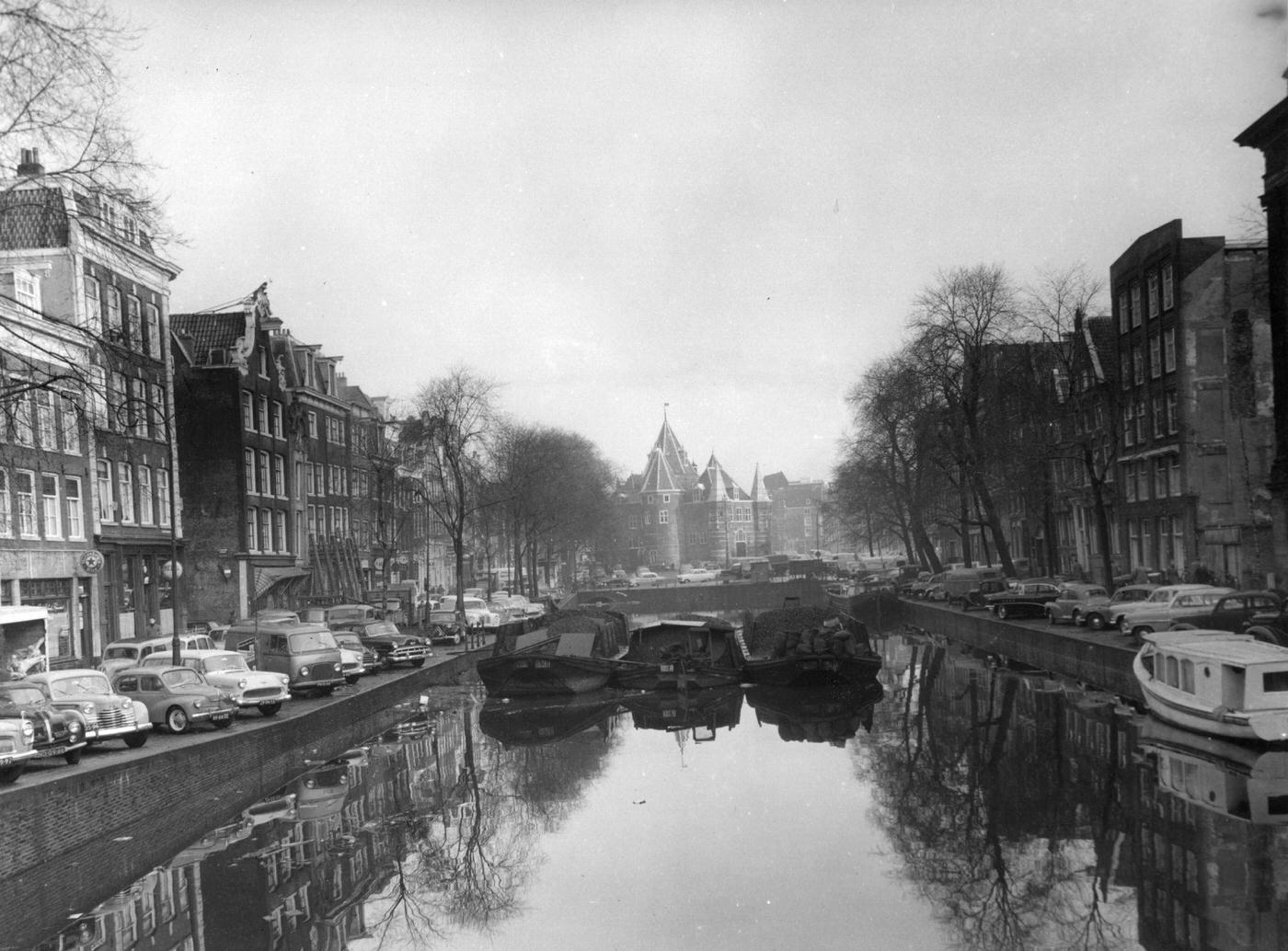 A canal at Amsterdam, 1950