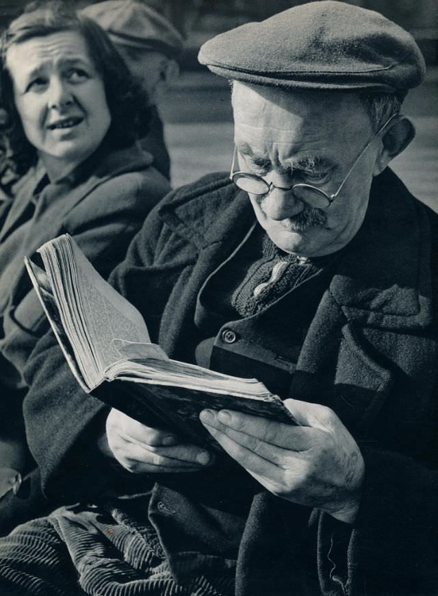 Man reading, 1957