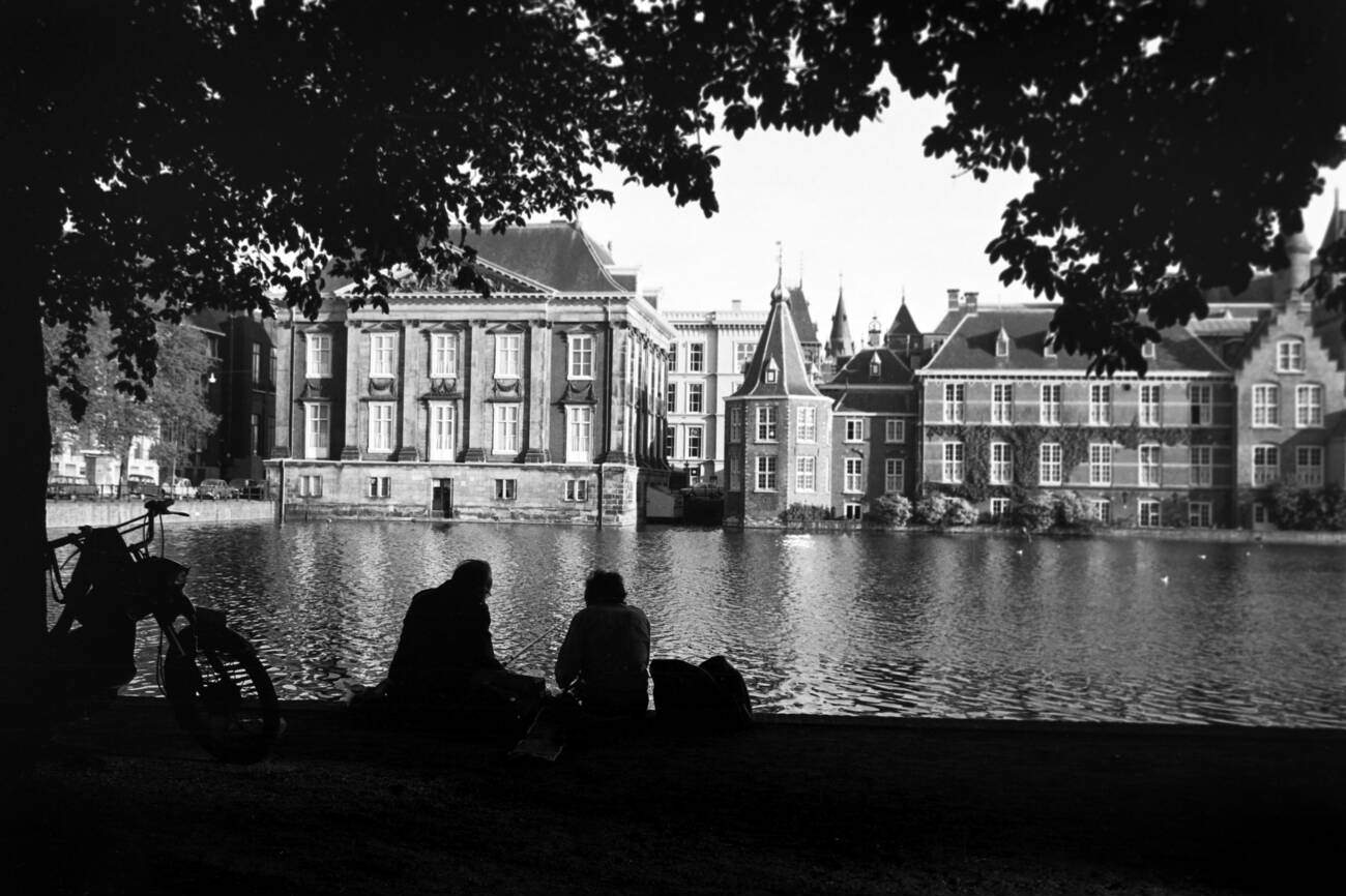 A picture of two fishermen in the Netherlands in 1971.