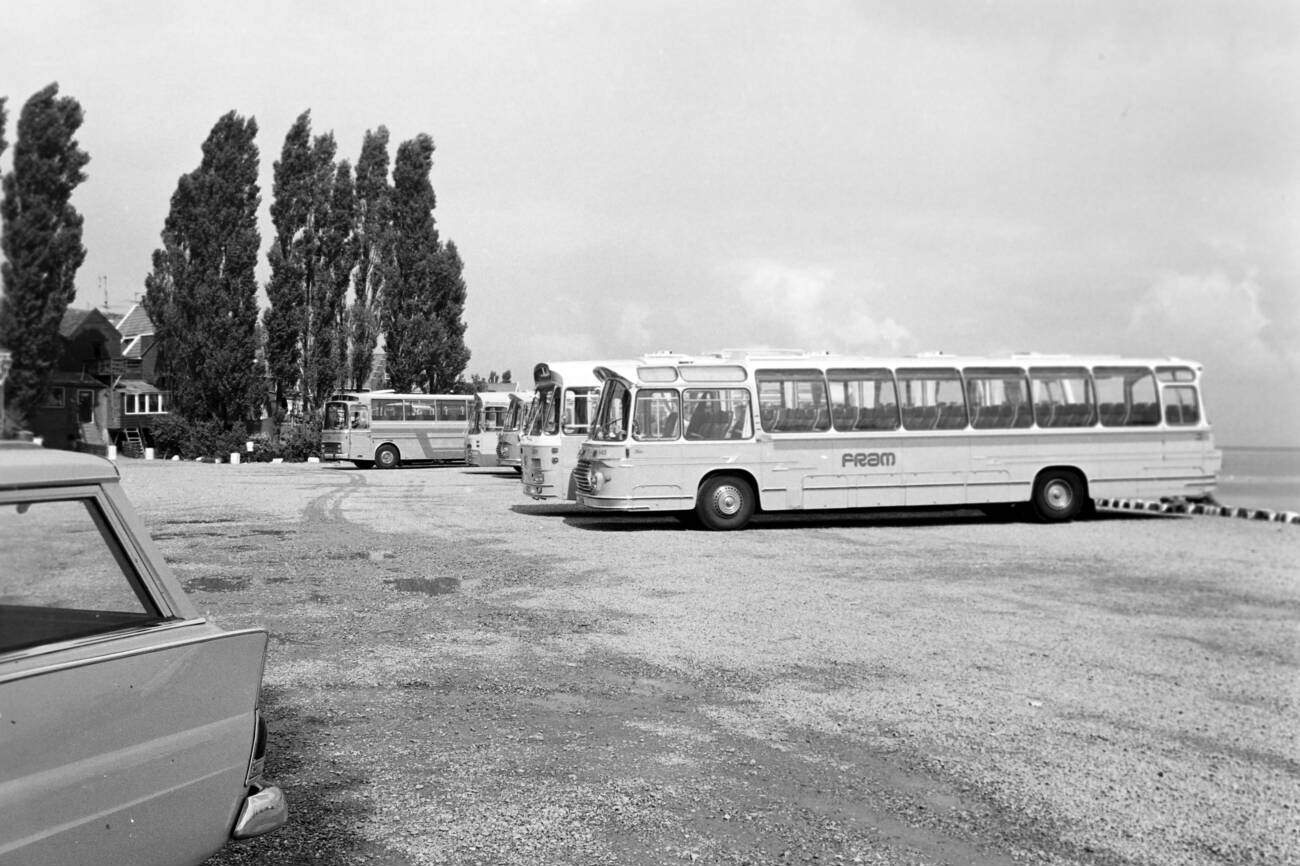 Commuting by overland bus from Volendam to Monnickendam, The Netherlands, in 1971.