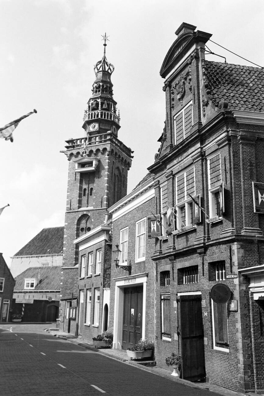 Speeltoren tower at Monnickendam: A view of the Speeltoren tower in Monnickendam, The Netherlands, in 1971.
