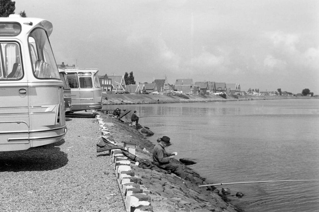 Travelling by overland bus from Volendam to Monnickendam, The Netherlands, in 1971.