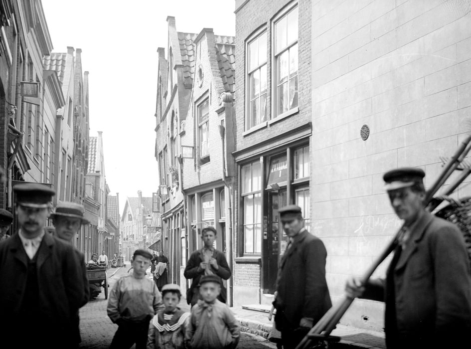 A street scene in Netherlands, 1904