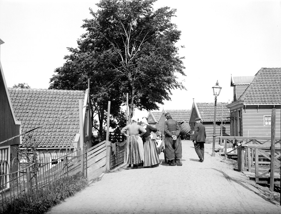 A street scene in Volendam