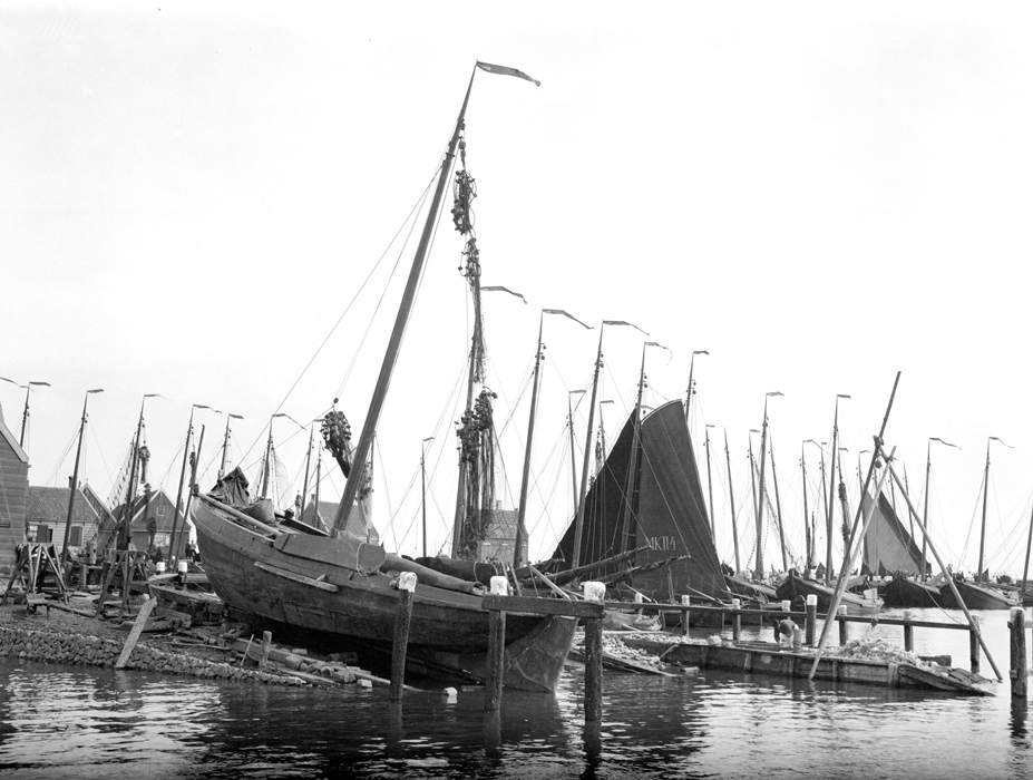 Boats at the dock, Marken
