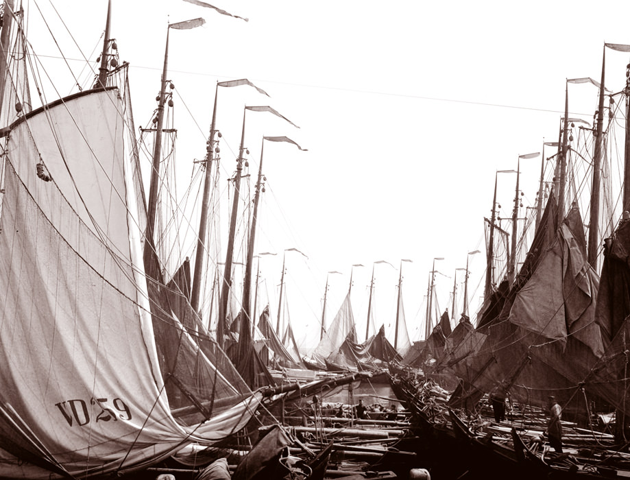 Fishing boats at the dock, Volendam