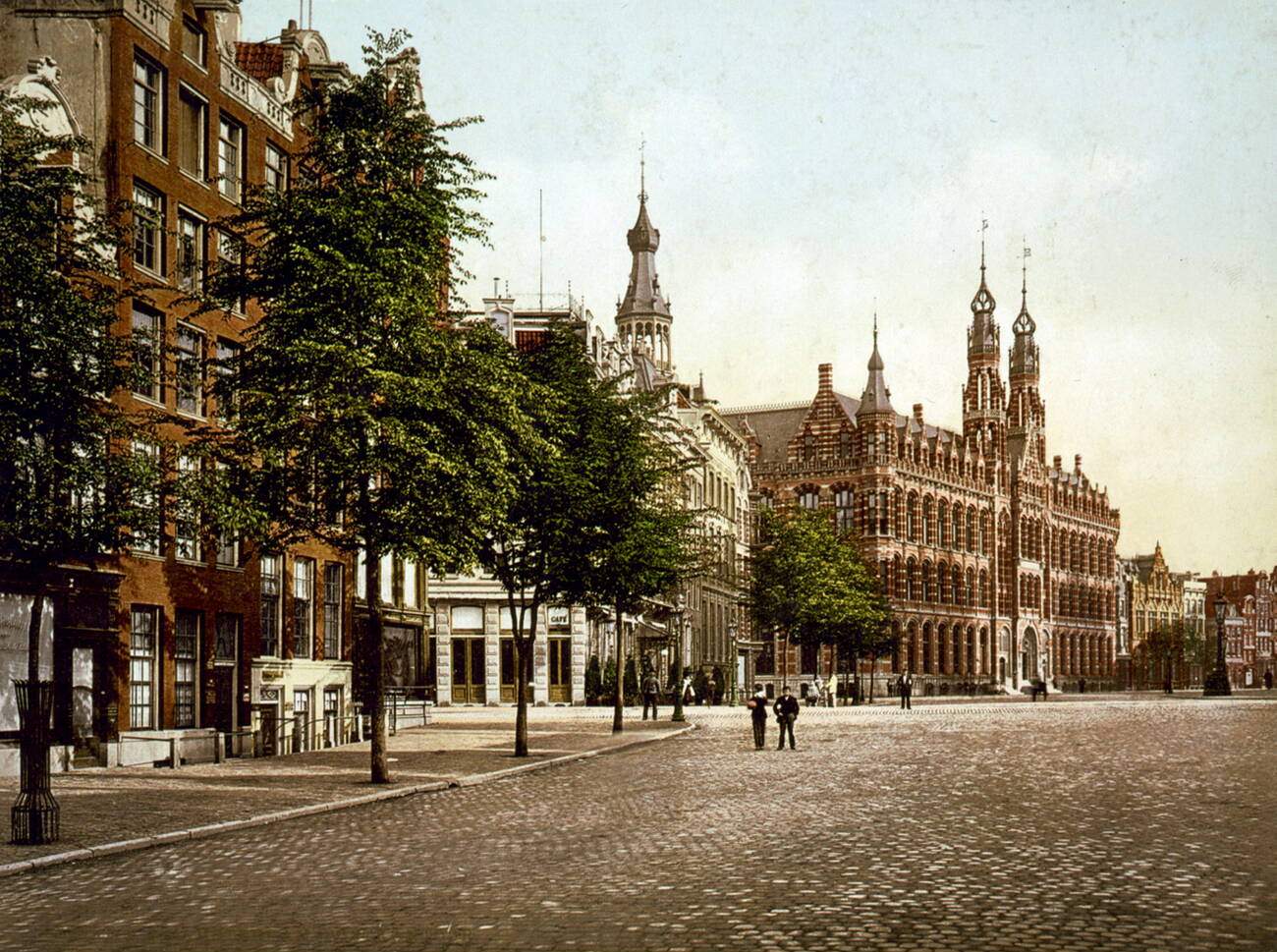 Amsterdam Main Post Office, currently a shopping mall known as Magna Plaza, at Nieuwezijds Voorburgwal 182, Amsterdam, Netherlands.