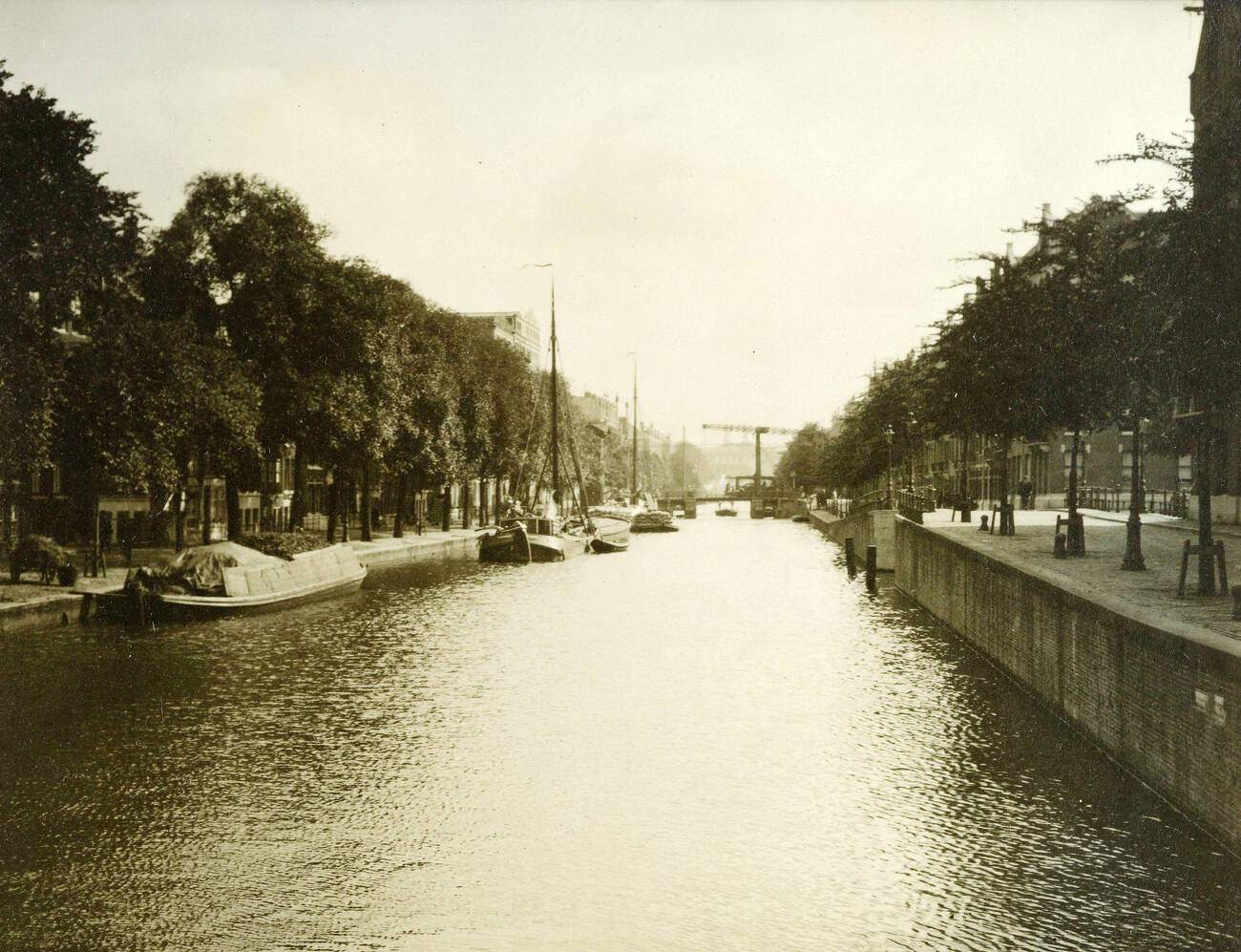 Canal in Amsterdam, The Netherlands, 1900