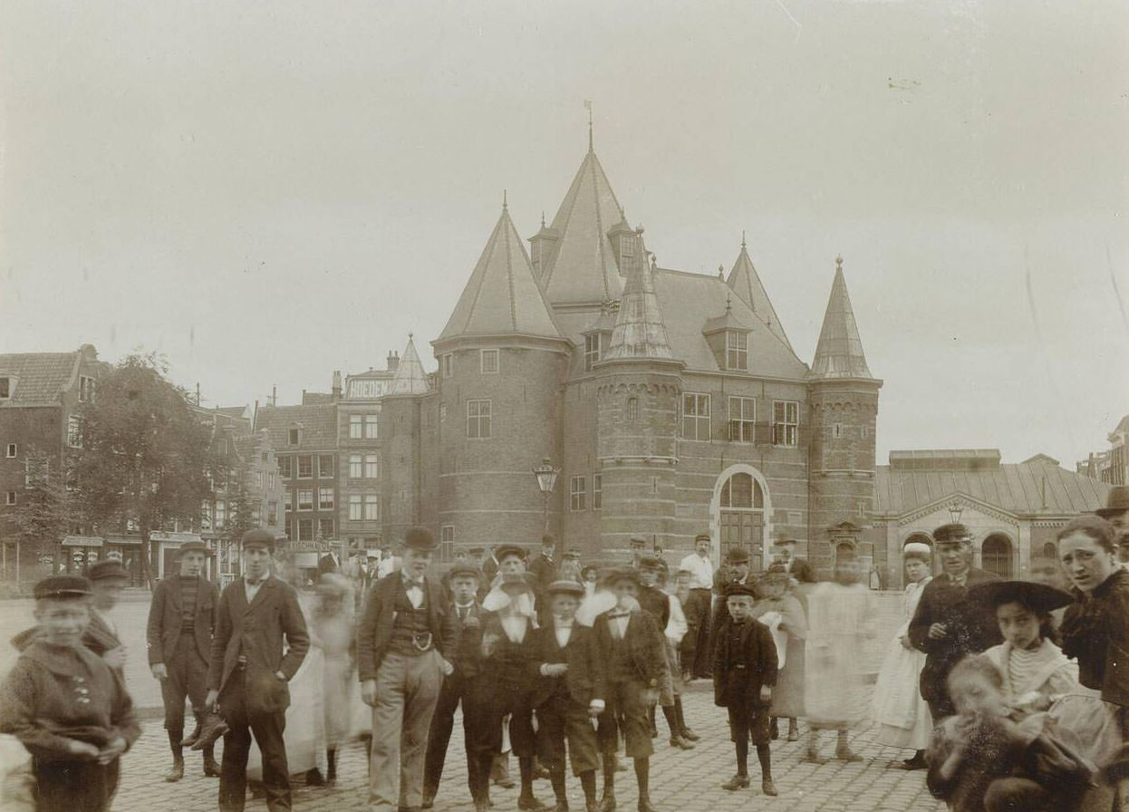 St. Anthony Waag on the Nieuwmarkt, Amsterdam, Netherlands, 1900