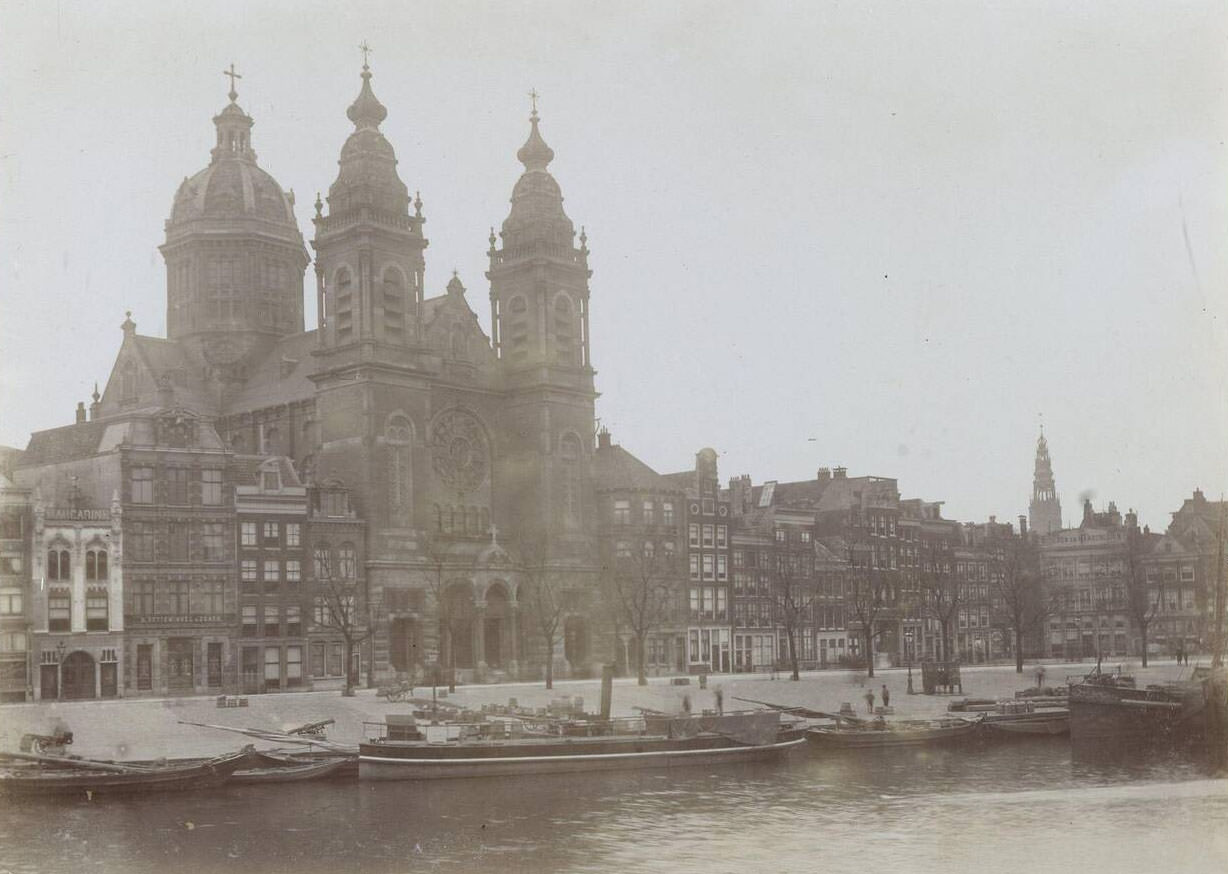 The St. Nicholas Church on the Prins Hendrikkade, Amsterdam, Netherlands, 1900