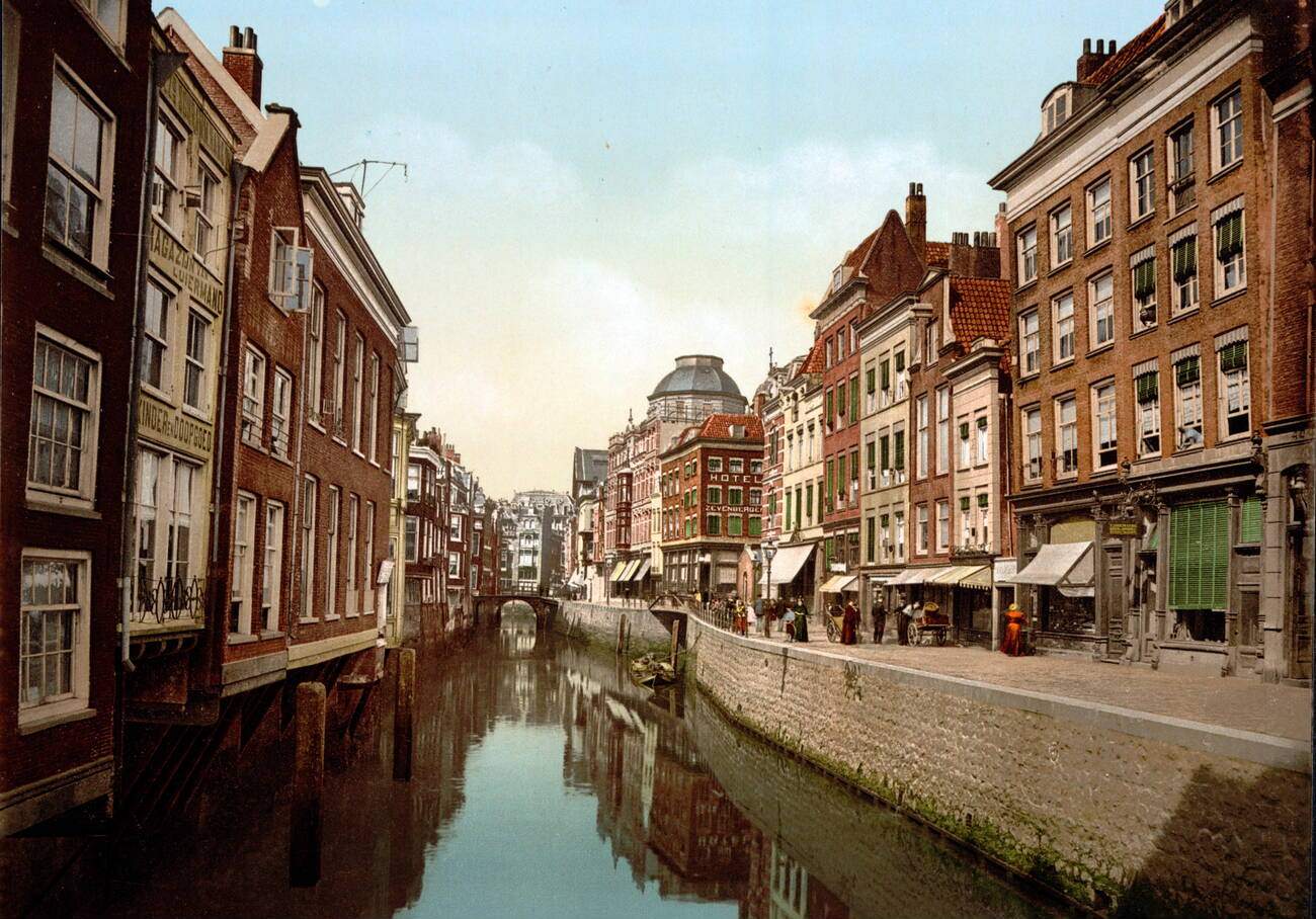 Peat Market and Great Church, Haarlem, Holland, 1900