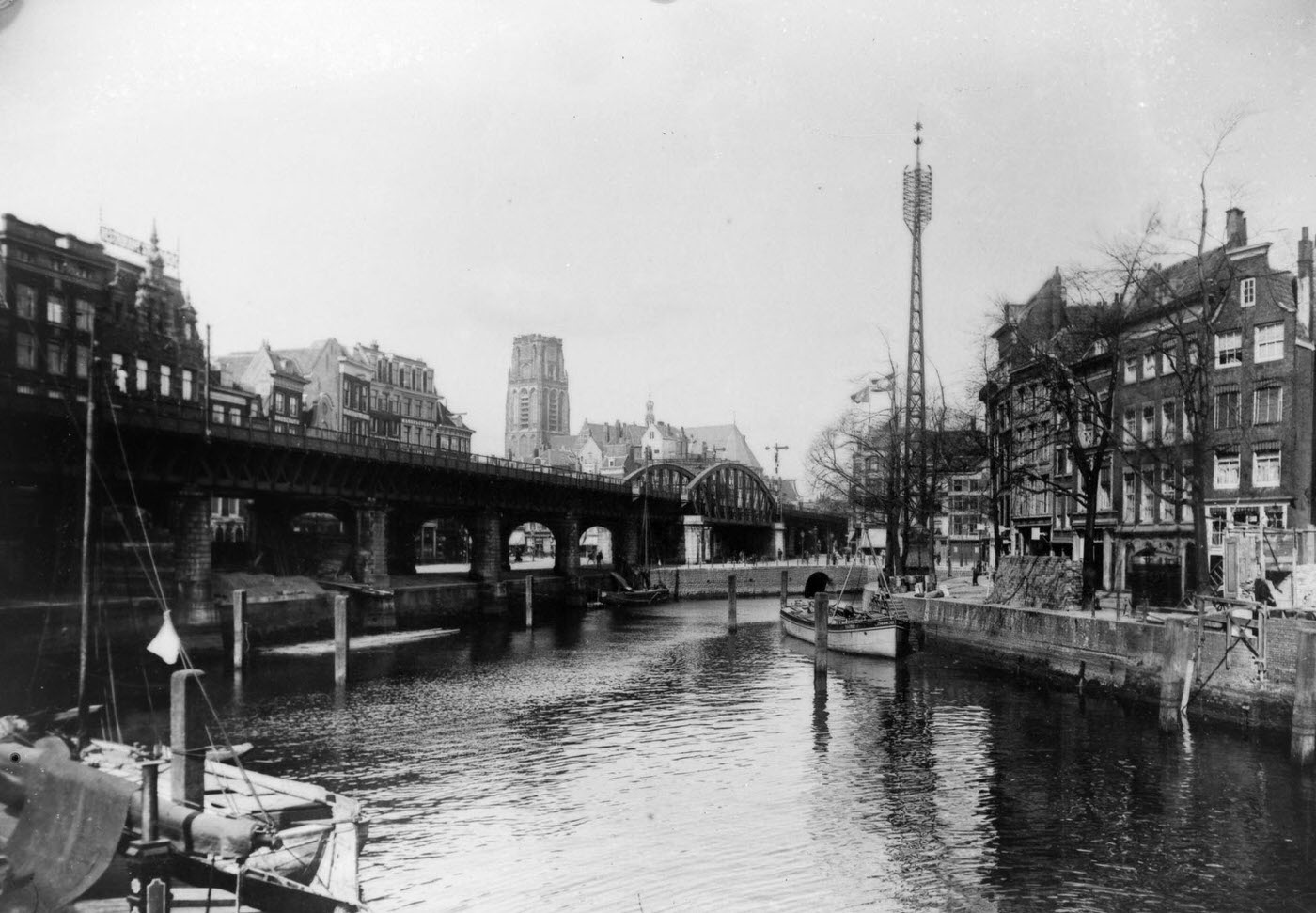 Rotterdam Canals, Netherlands, Cliche Abrahamson, 1900s