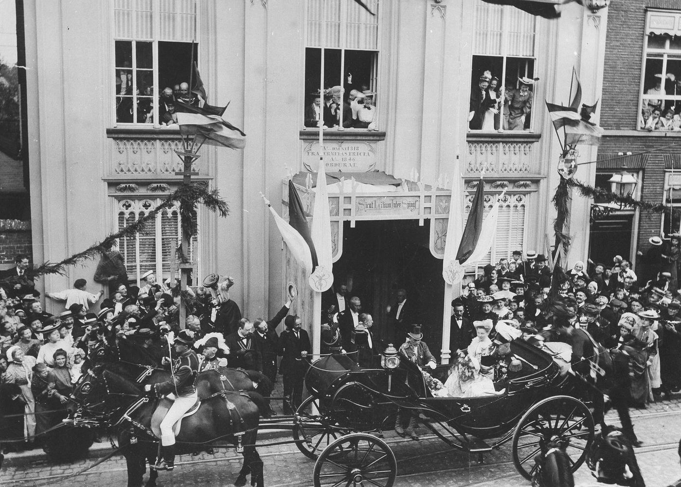 Queen Wilhelmina of the Netherlands and Prince Heinrich in North Brabant, Netherlands, 1904