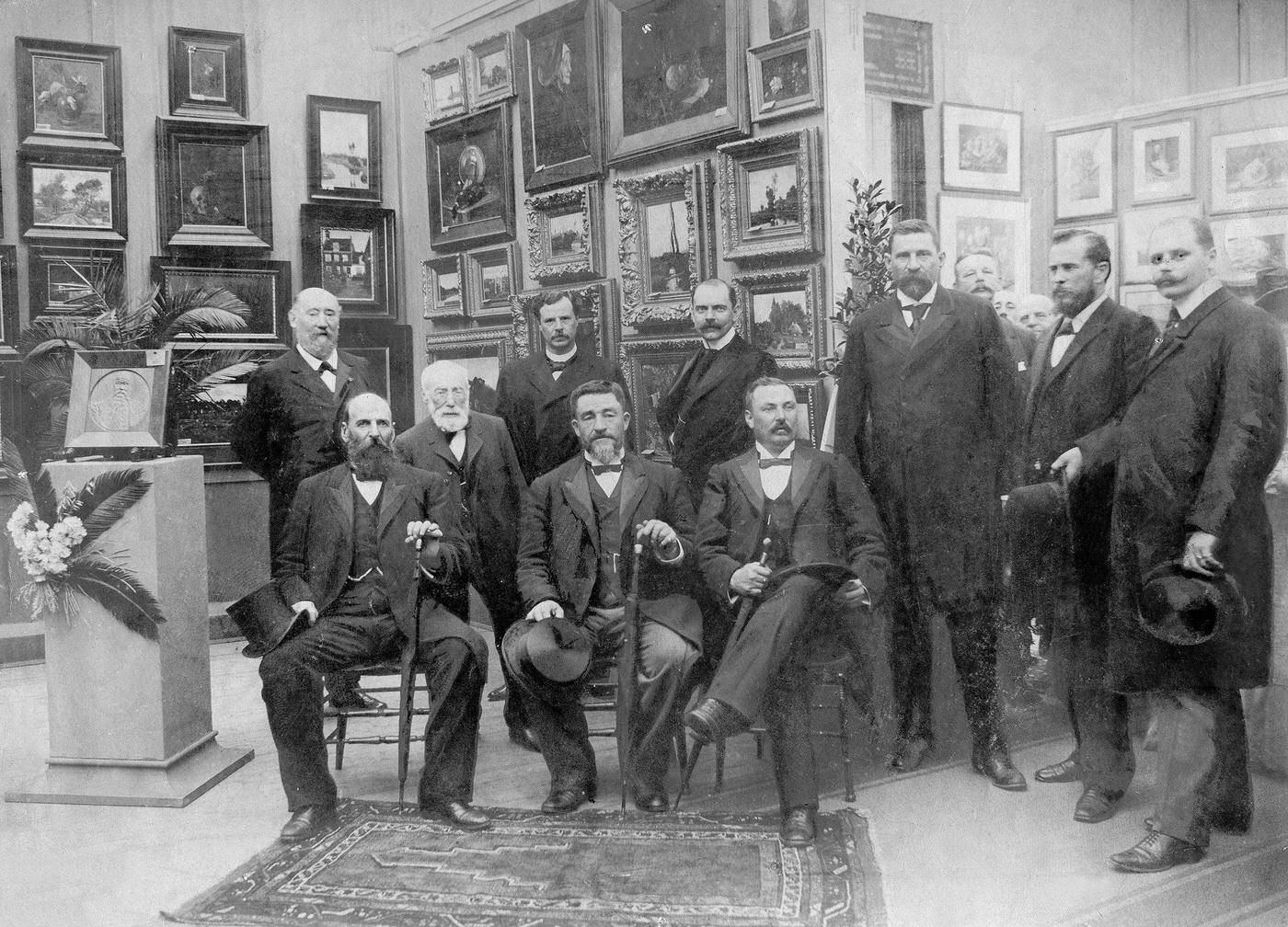 Boer generals at the international pro-boer-art-exhibition in Scheveningen, Netherlands, 1902