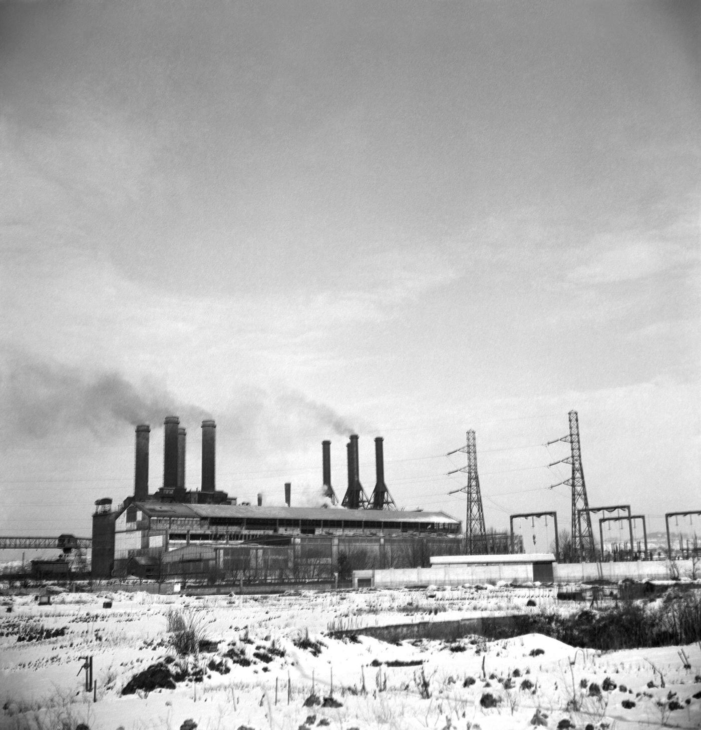 A Factory In The Suburb Of Paris, Circa 1950.