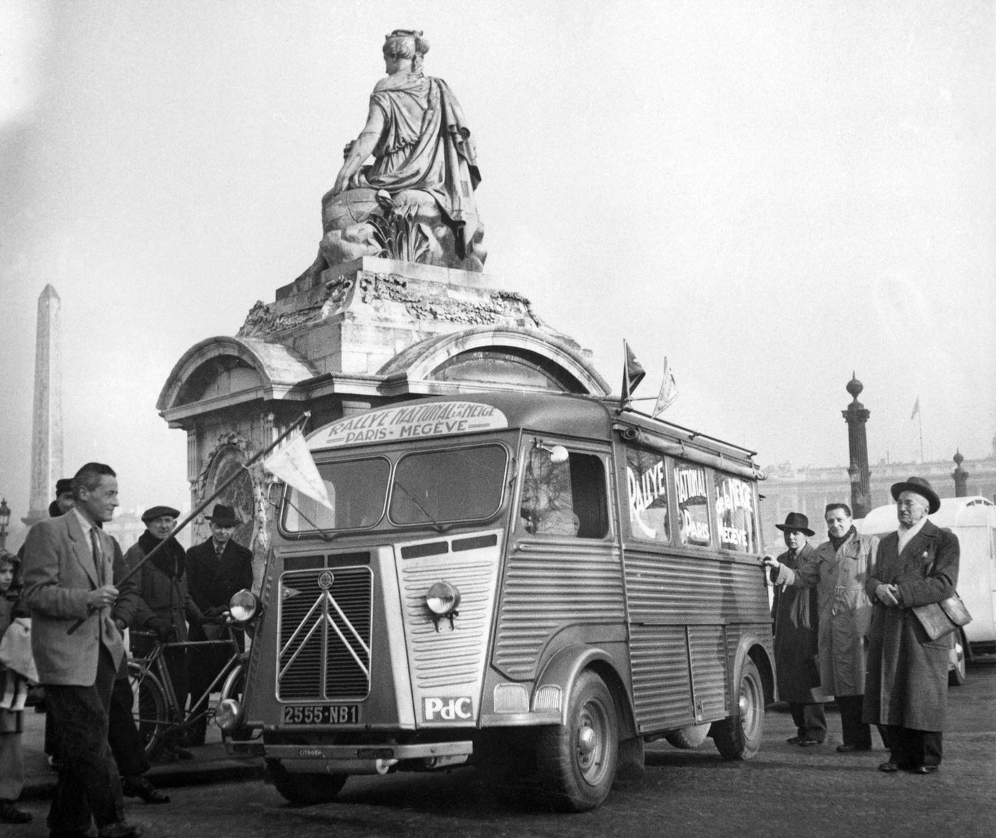 Snow Rally Start, Paris, February 17, 1950.