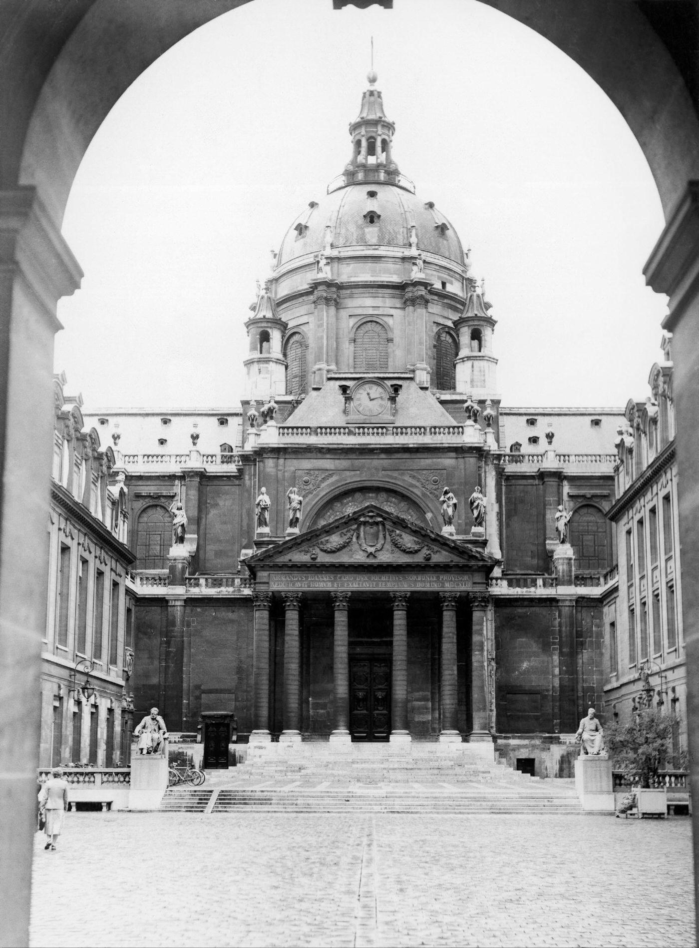 View Of The Cour D'Honneur At The Sorbonne University, Paris, April 10, 1950.