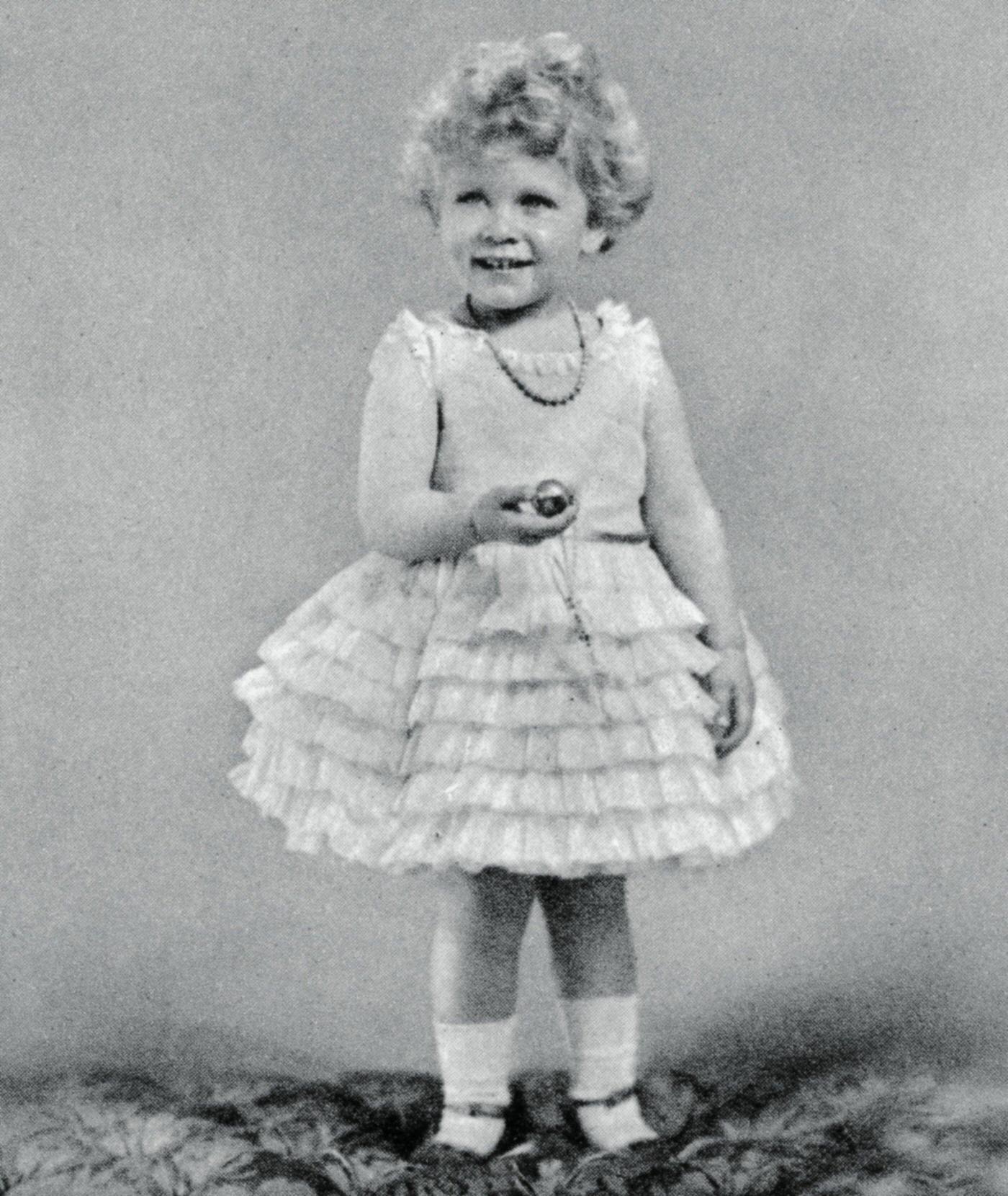 Princess Elizabeth aged two in 1928.