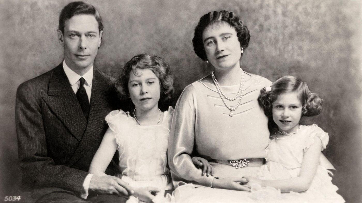 The Royal family, left to right, King George VI, Princess Elizabeth, Queen Elizabeth and Princess Margaret Rose.
