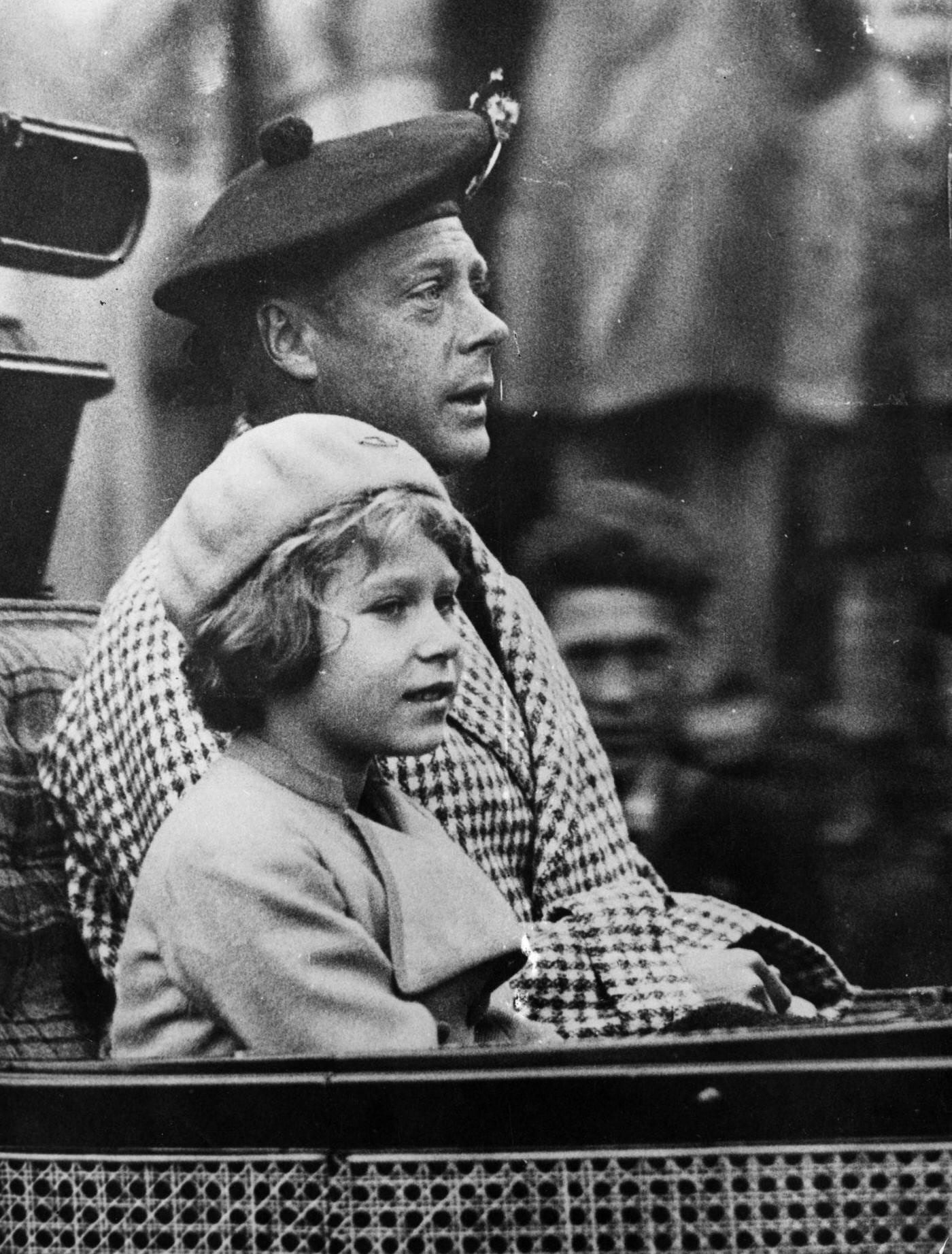 Edward VIII and Princess Elizabeth Return from Church, September 1933