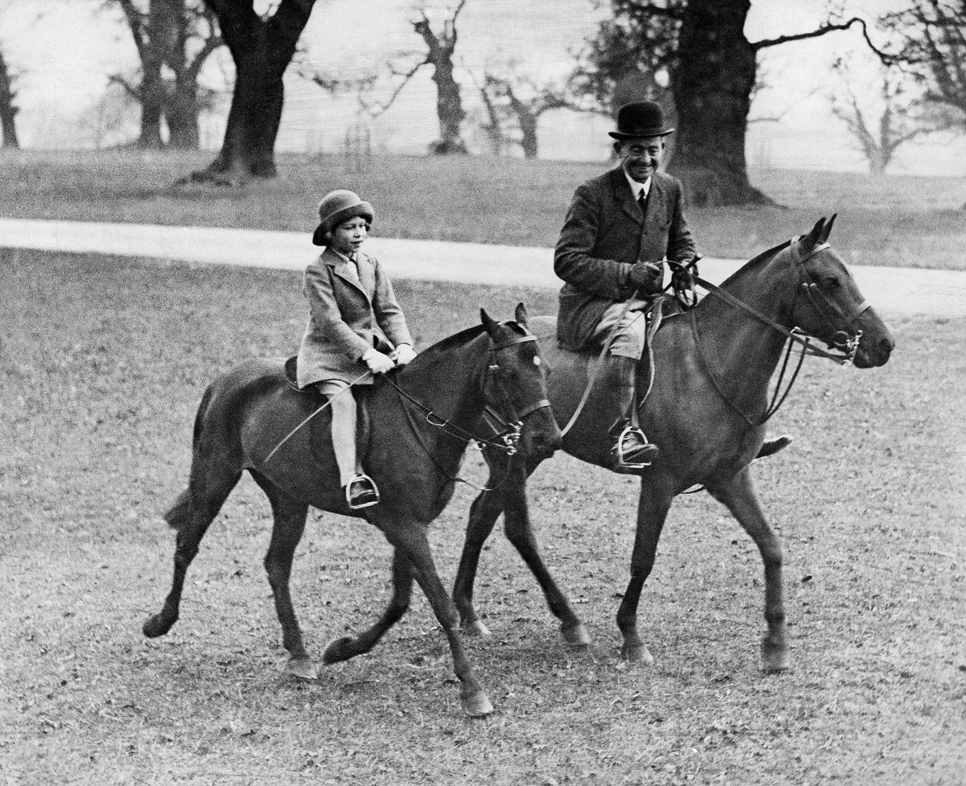 Queen Elizabeth II on Pony Ride in Windsor Park, 1934