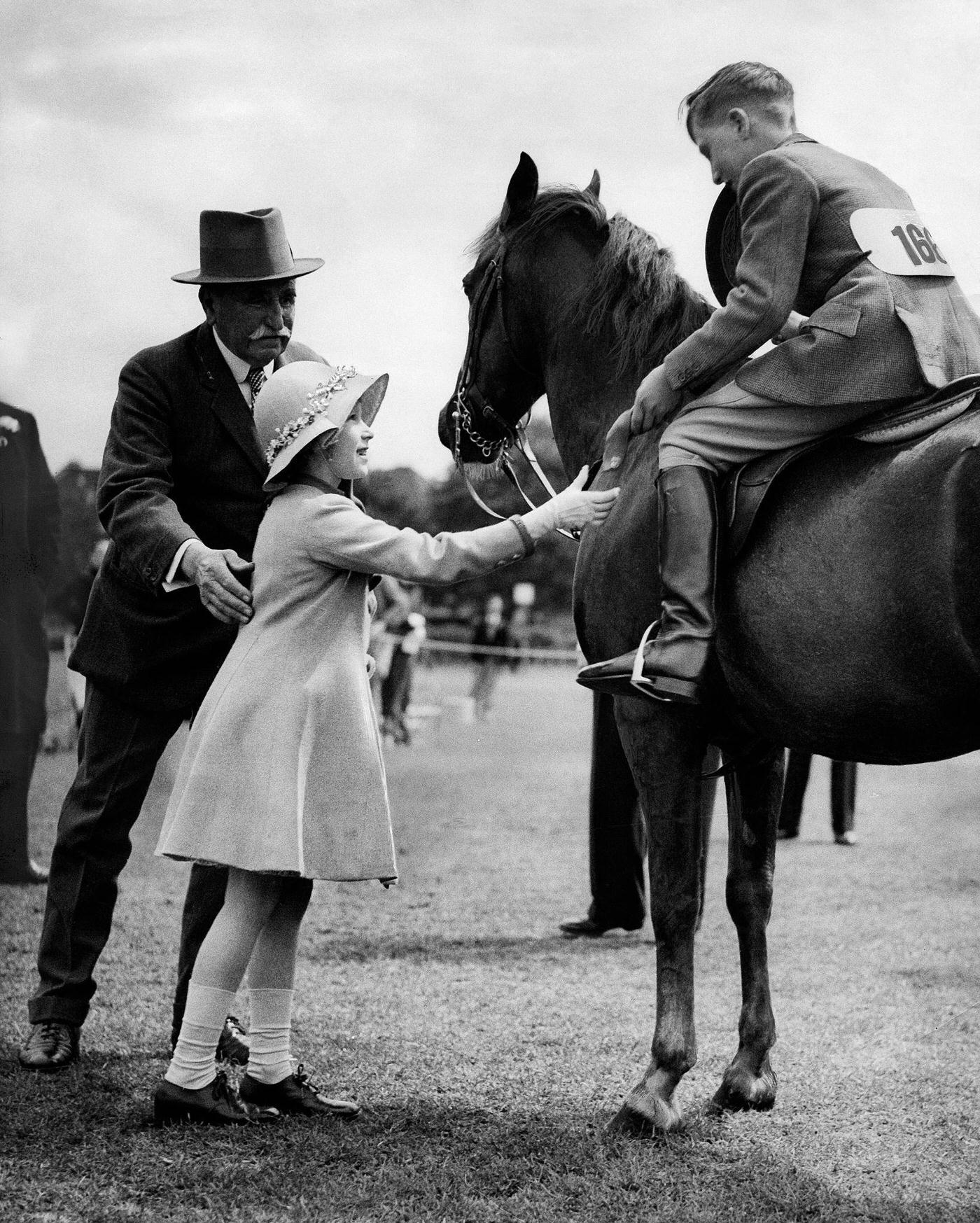 Queen Elizabeth II at Children's Horse Race, 1935