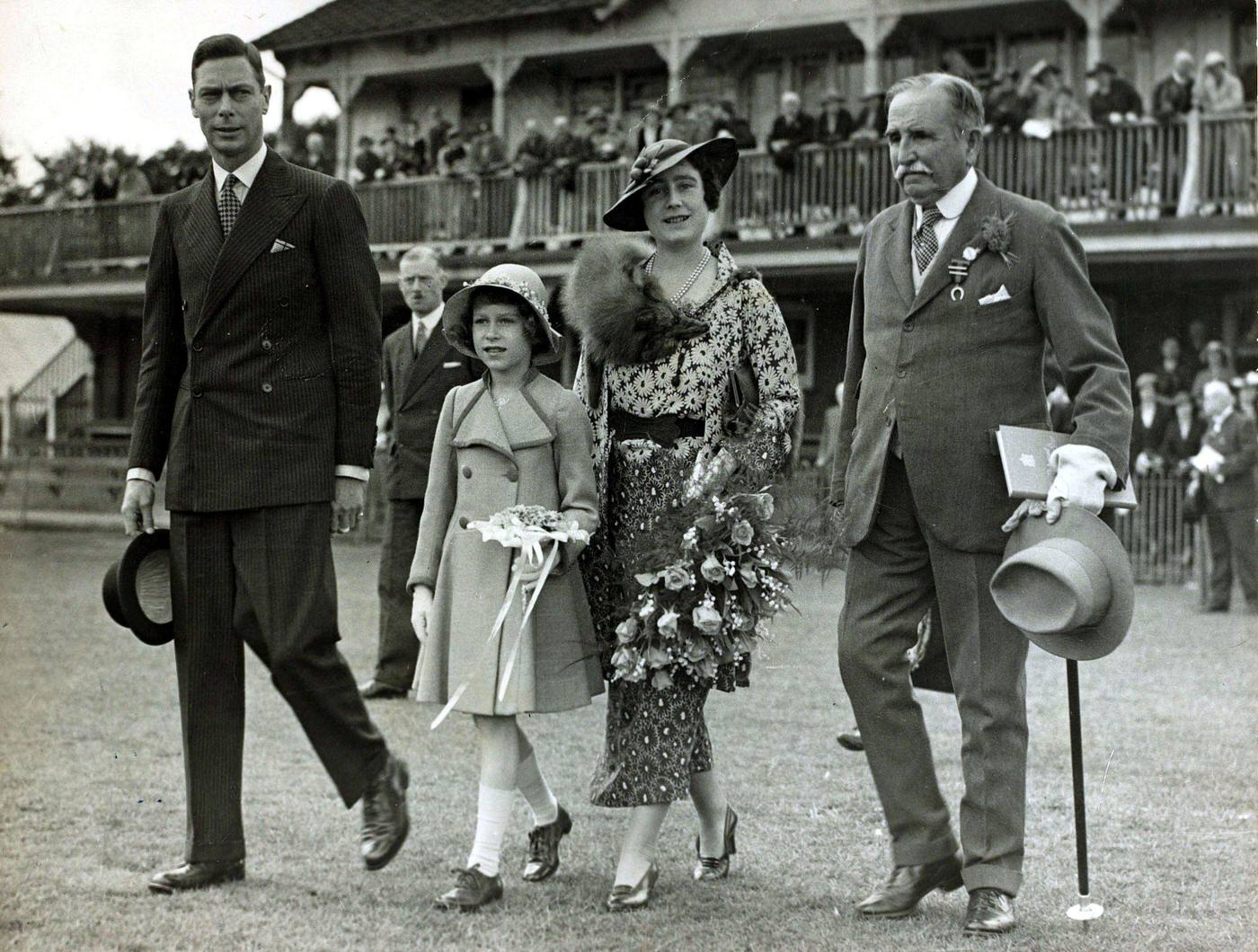 Duke and Duchess of York with Princess Elizabeth at Children's Day, 14th June 1935