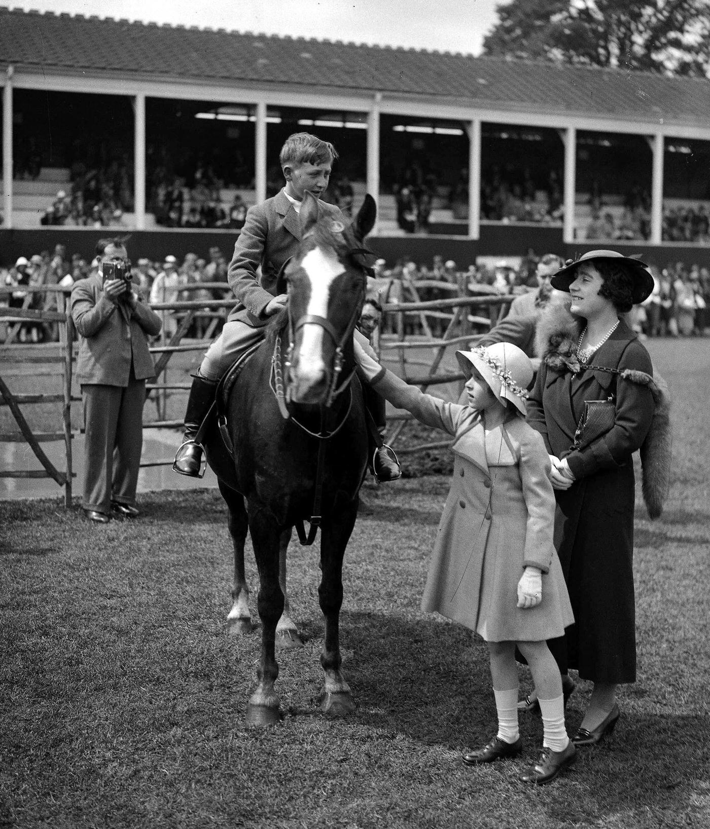 The Queen Mother, with daughter Princess Elizabeth, 1935