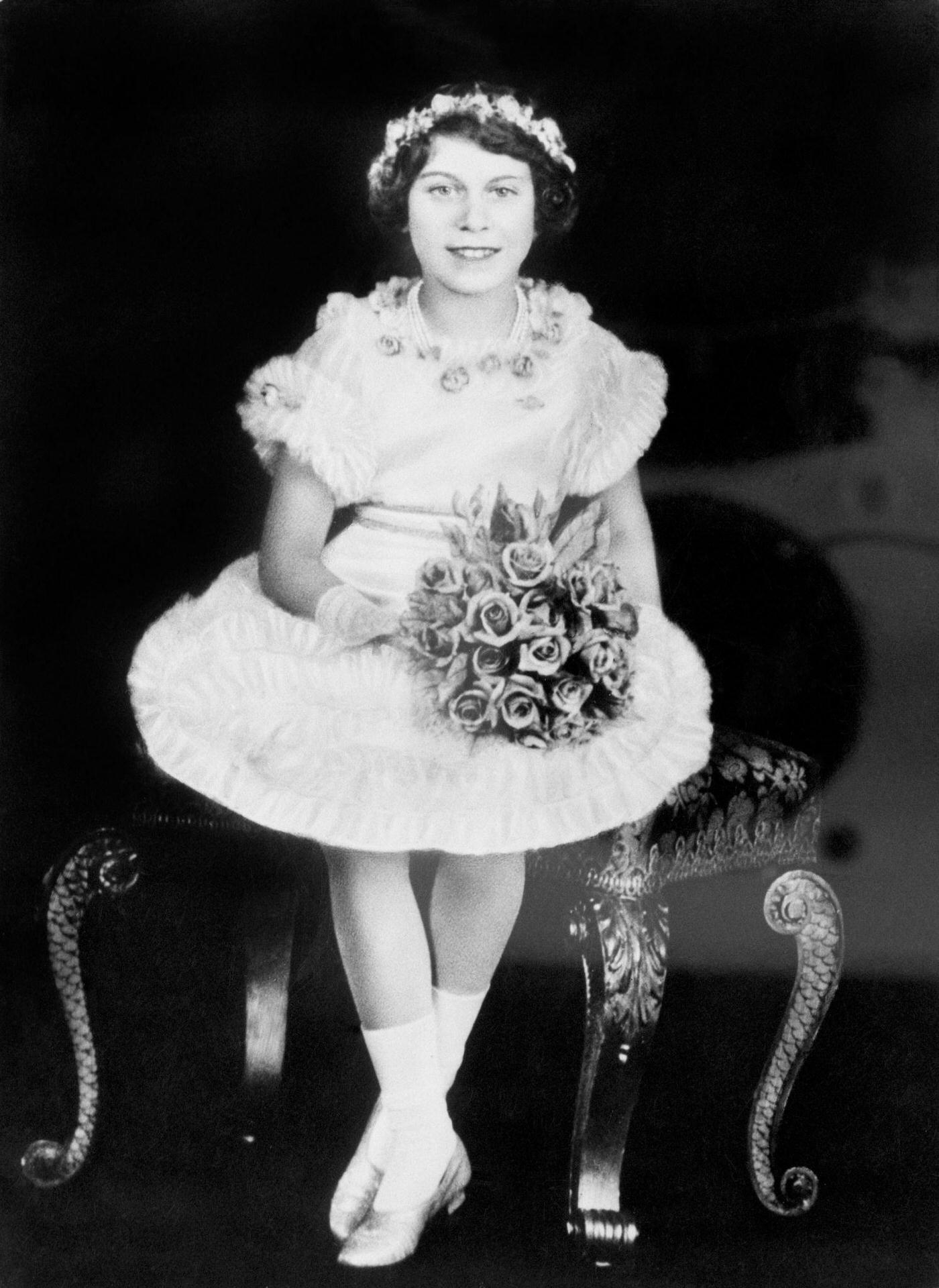 Princess Elizabeth and bridesmaid to her uncle, the Duke of Gloucester