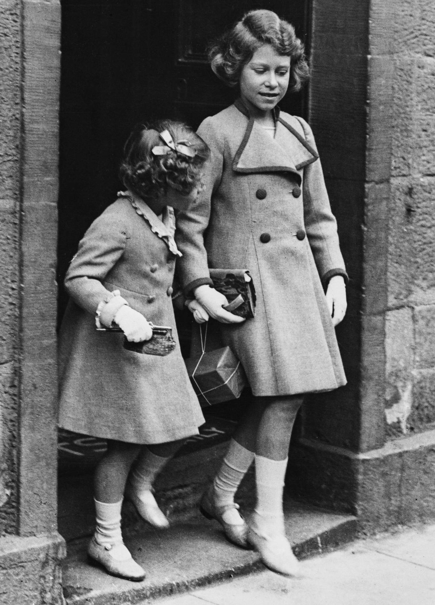 Princess Elizabeth with her corgi, 1936.
