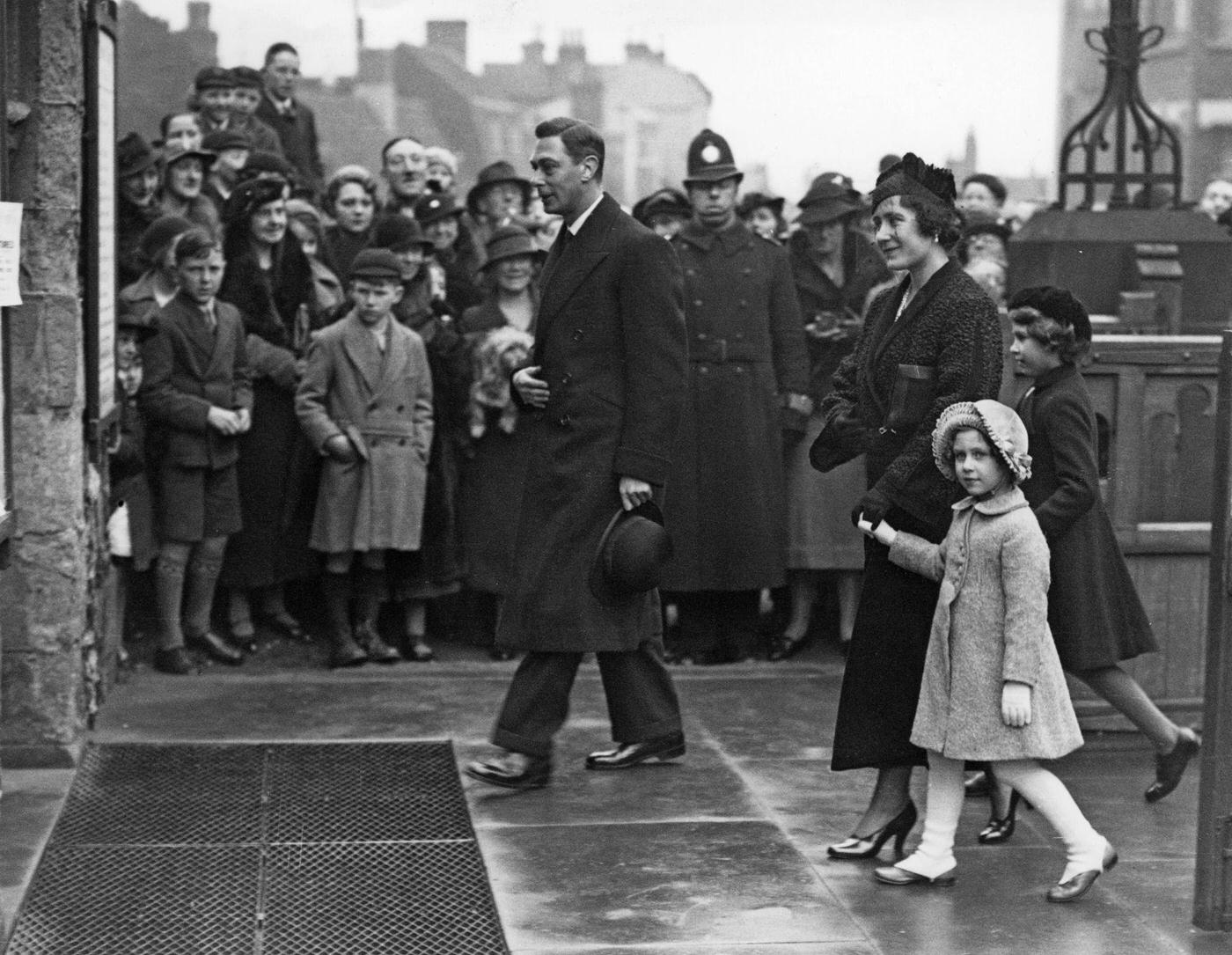 Princess Elizabeth and Princess Margaret at the Royal Lodge, 1936.