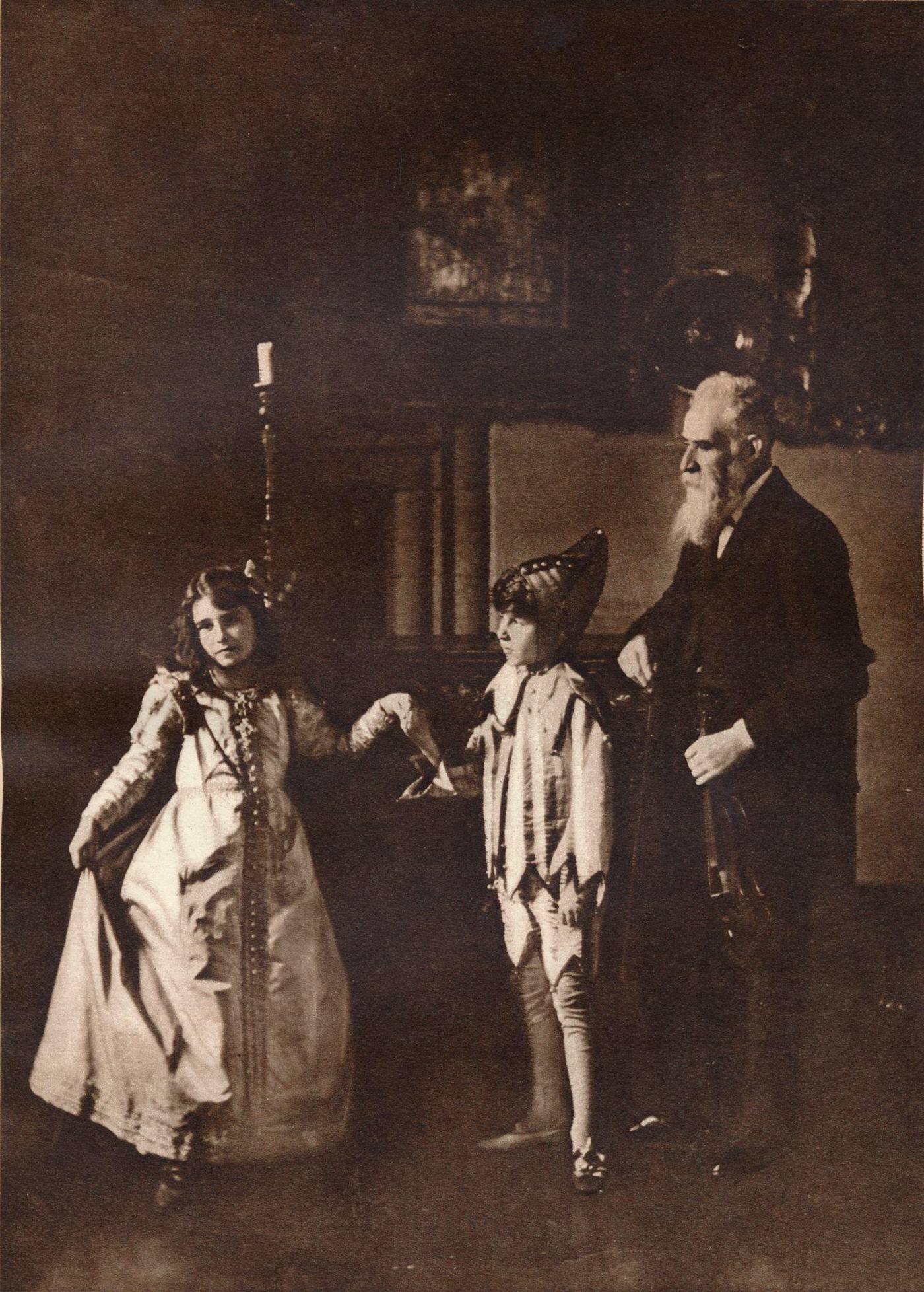 Elizabeth Angela Marguerite Bowes-Lyon, later known as Queen Elizabeth, during a dance lesson with her brother David, 1909