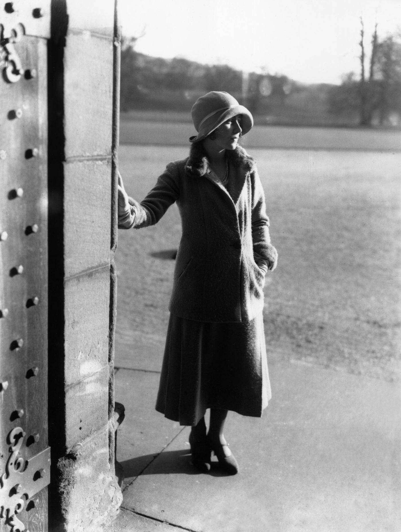 Elizabeth Bowes-Lyon at Glamis Castle in 1923, future Queen Consort to King George VI