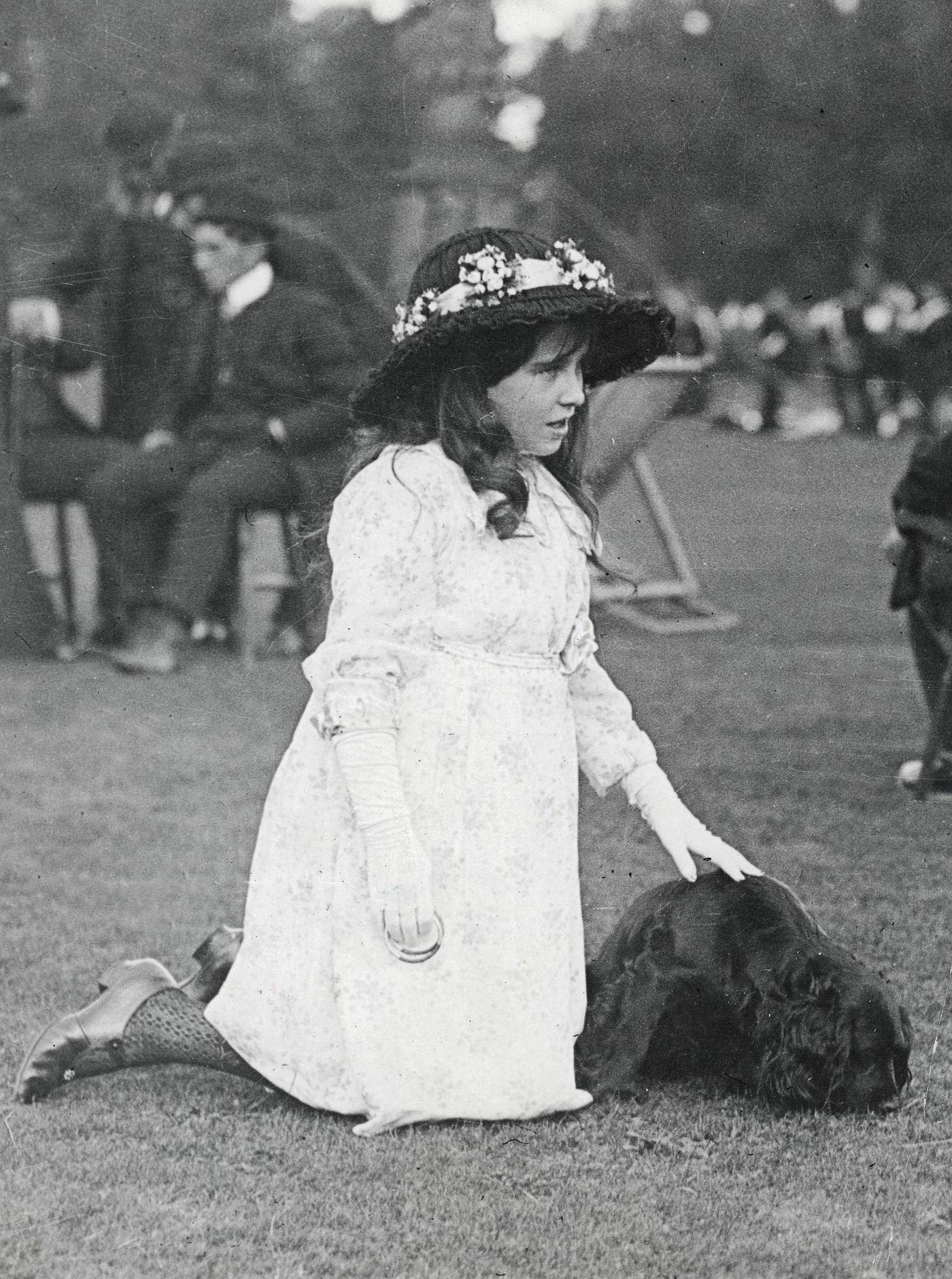 Elizabeth Bowes Lyon, now the Queen Mother as a young child, 1905.
