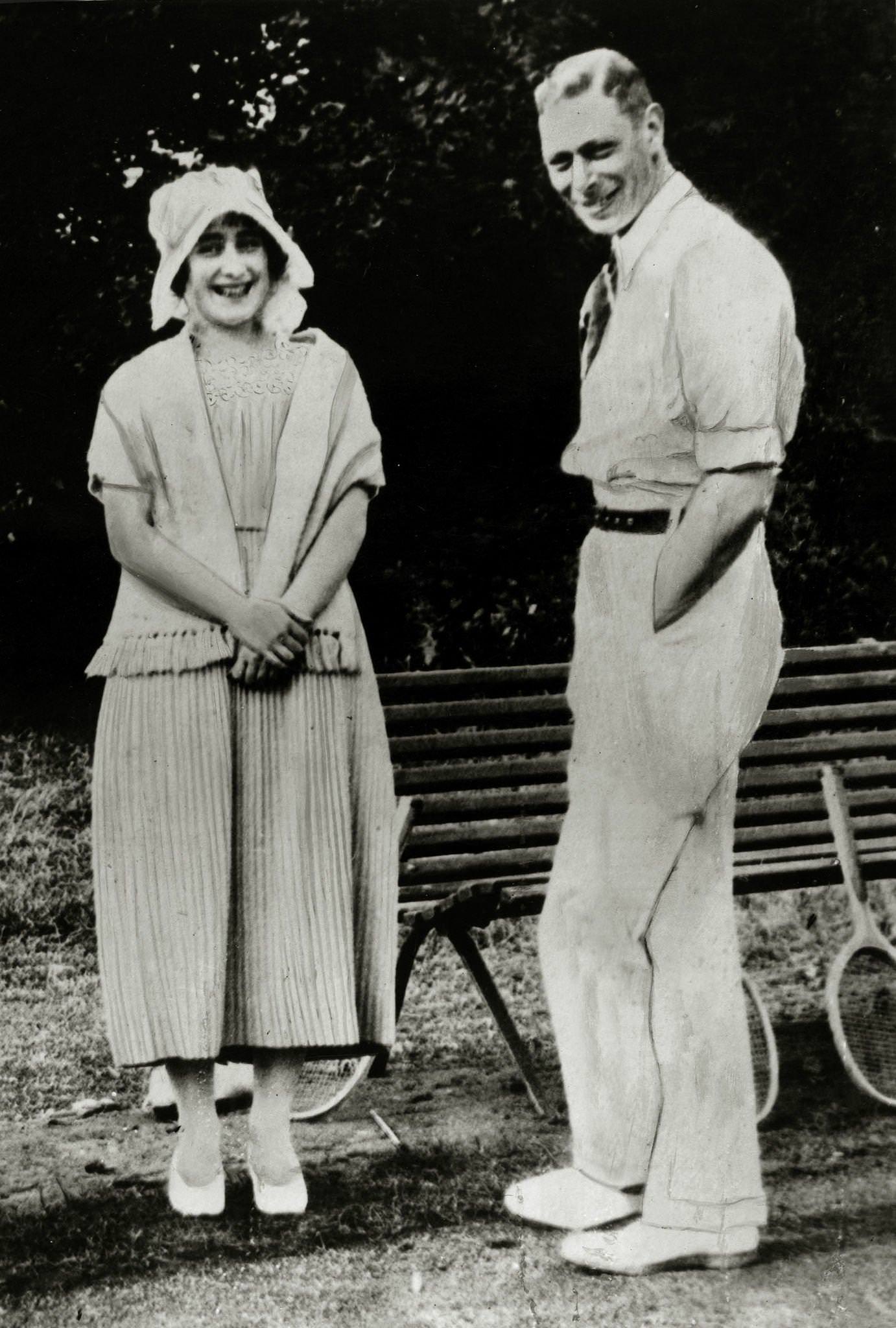 Duke and Duchess of York in a relaxed setting, Duke was a keen tennis player