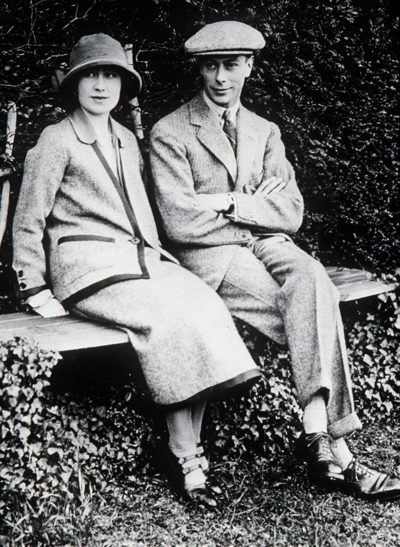 The Duke and Duchess of York on their honeymoon in 1924.