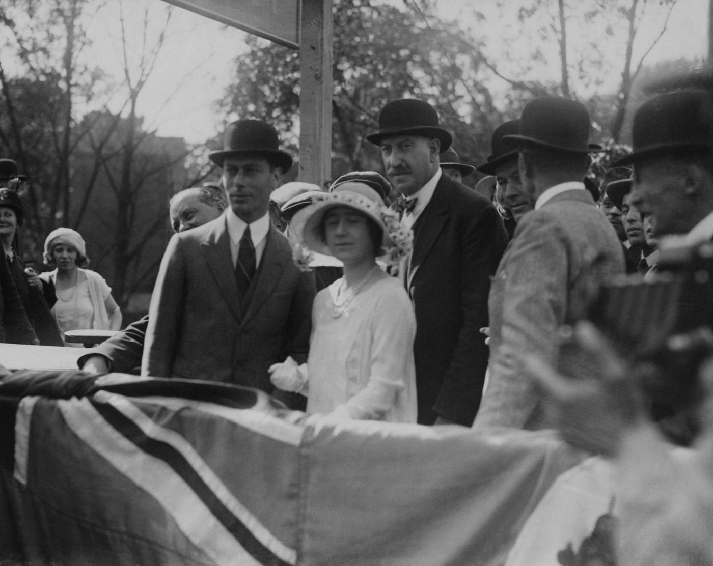 The Duke and Duchess of York at the British Empire Exhibition, Wembley, London.