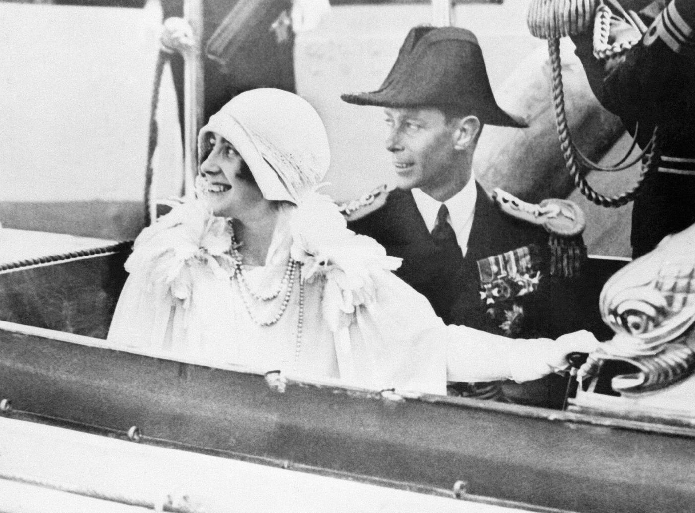 King George VI and Elizabeth Bowes-Lyon during their official visit to Sydney, Australia in 1927.