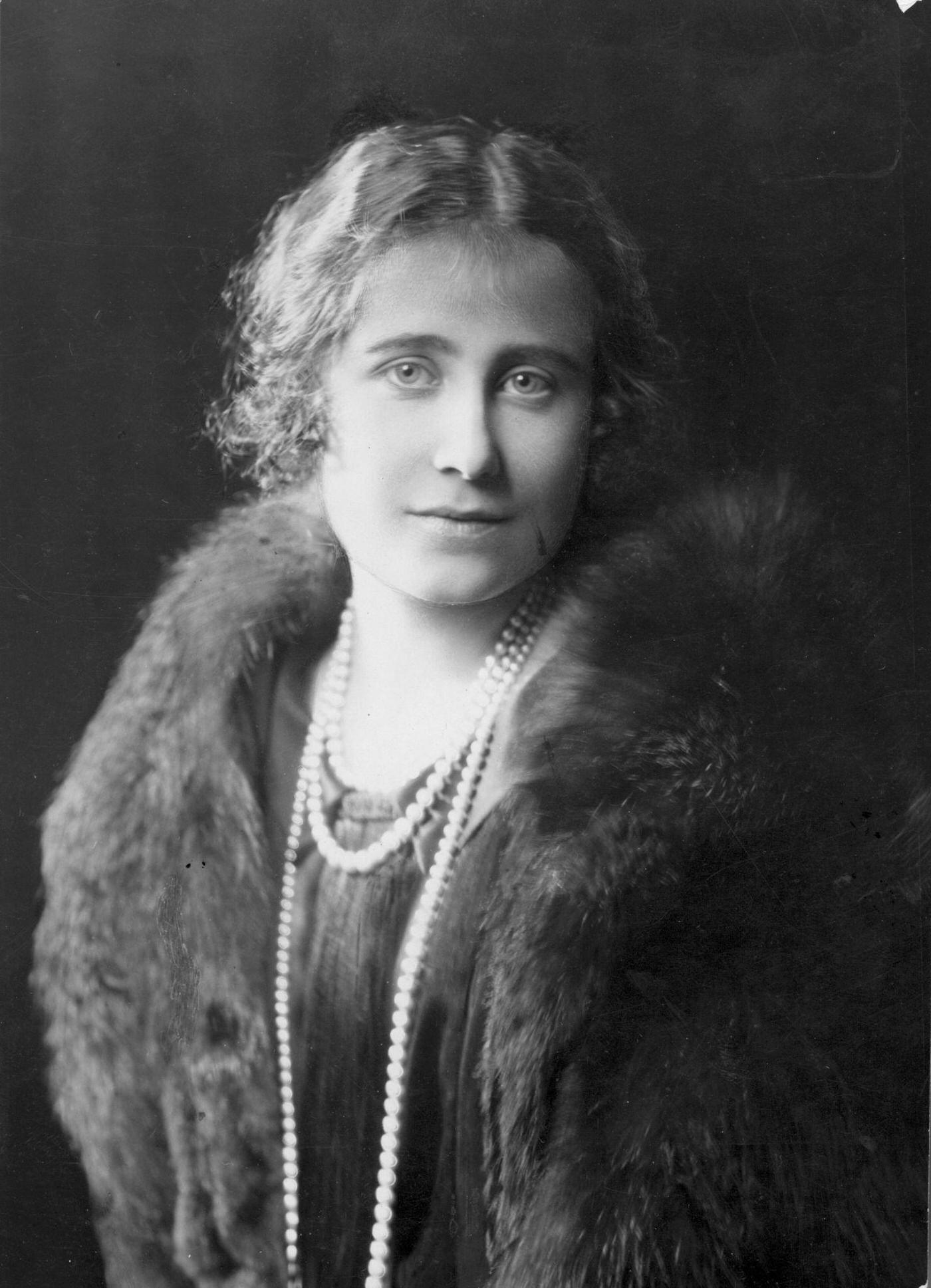 Elizabeth Angela Marguerite, the Duchess of York, future Queen Consort to King George VI, 1928.