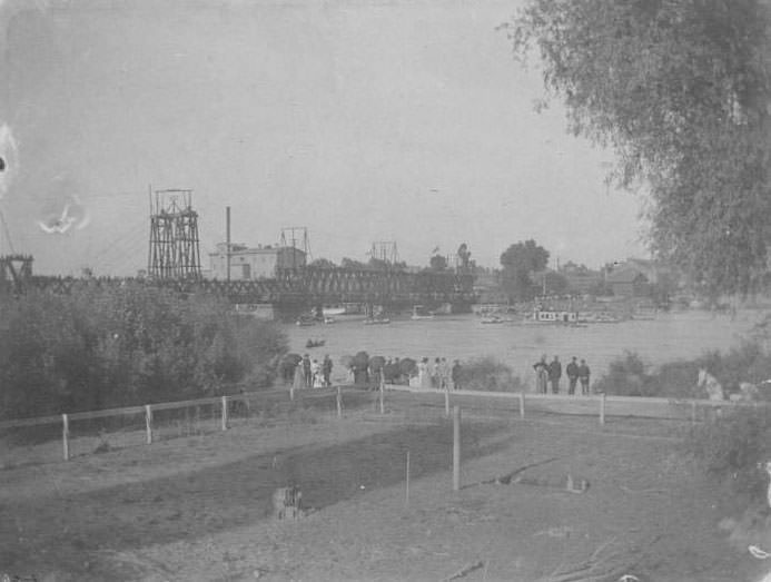 Sacramento River from West Sacramento side, 1890