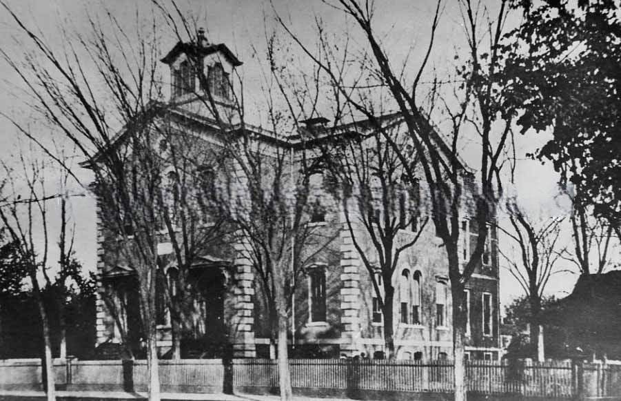 View of the Jefferson Free School at 16th and N Streets in 1896