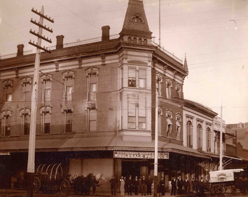 Henderson, Brown & Co. Wholesale Produces, 201 J Street, 1890.