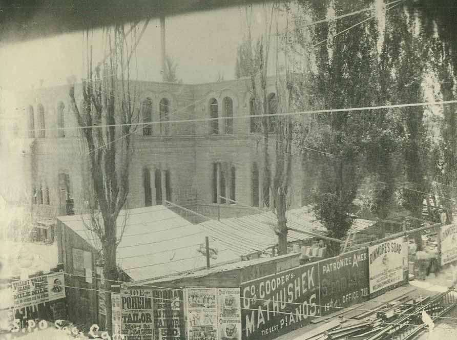 U. S. Post Office under construction in Sacramento, 1891